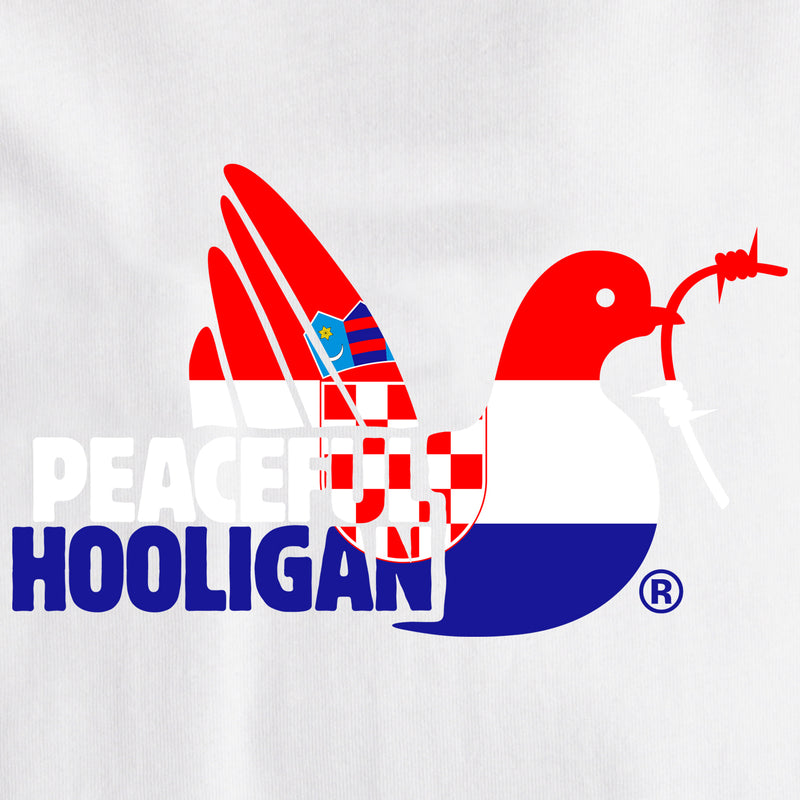 Croatia Dove T-Shirt White - Peaceful Hooligan 