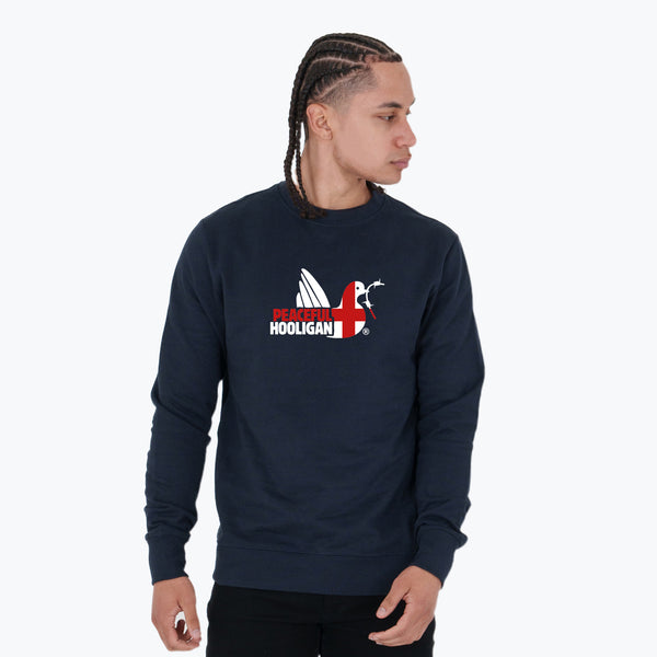 England Dove Sweatshirt Navy - Peaceful Hooligan 