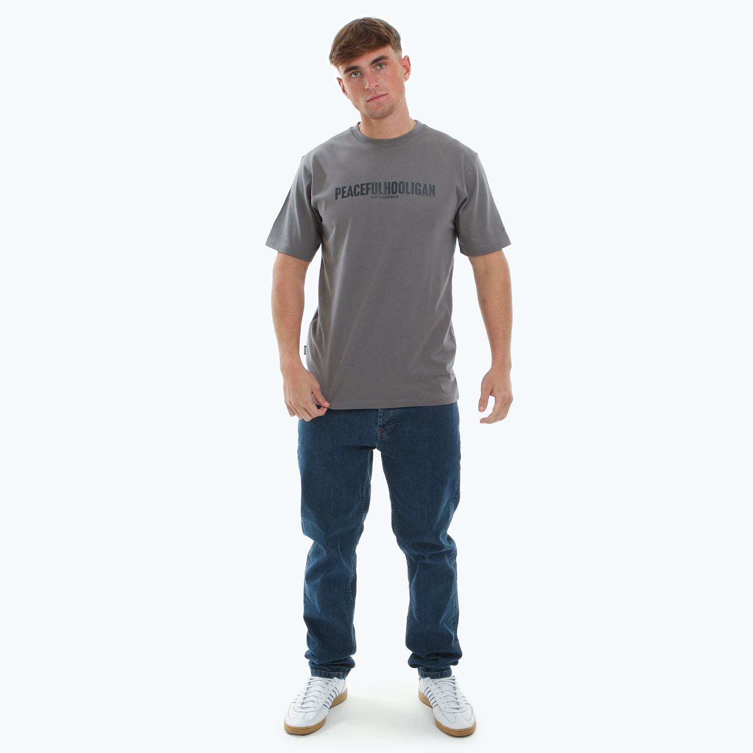 Script T-Shirt Gunmetal