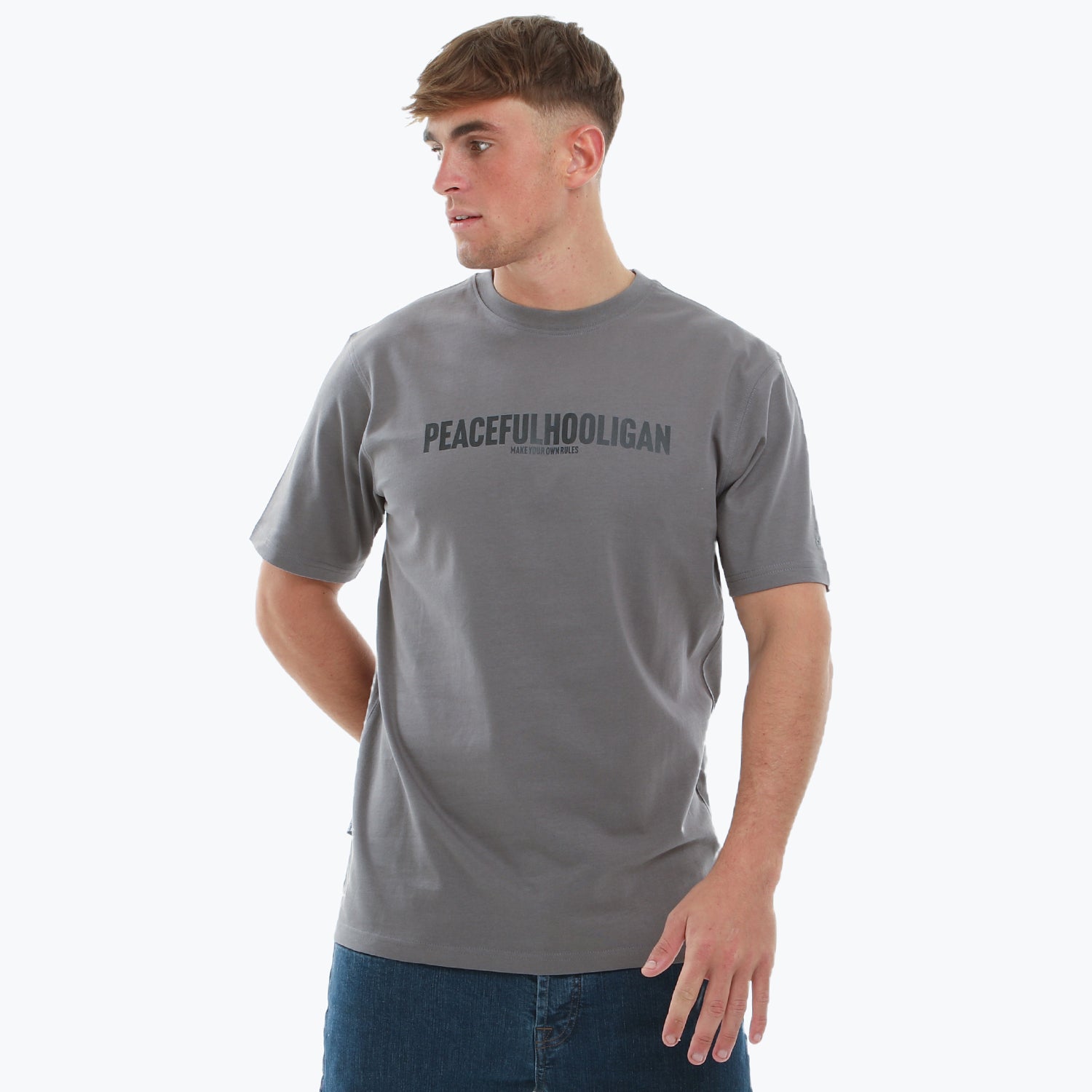 Script T-Shirt Gunmetal
