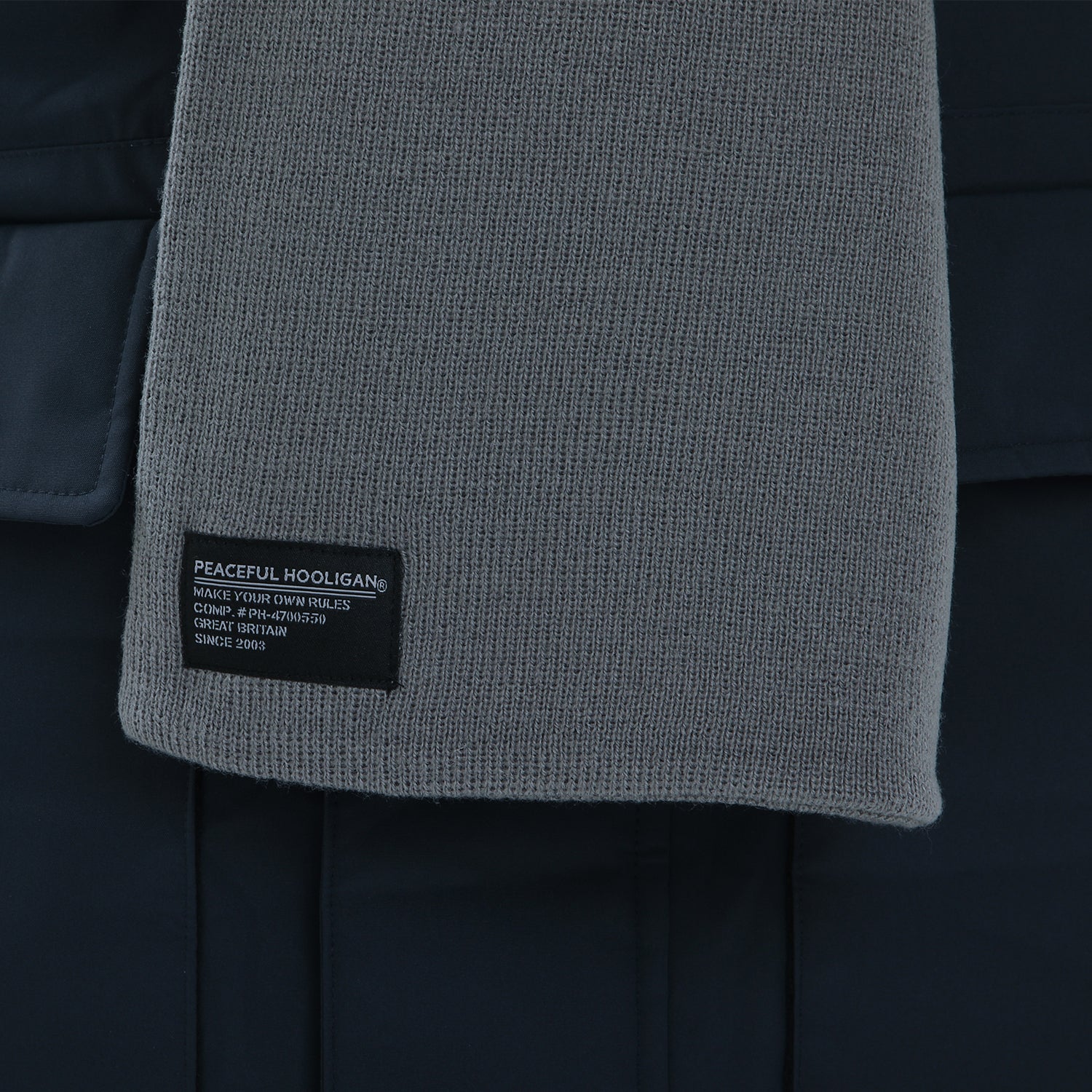 Mil Id Scarf Grey - Peaceful Hooligan 
