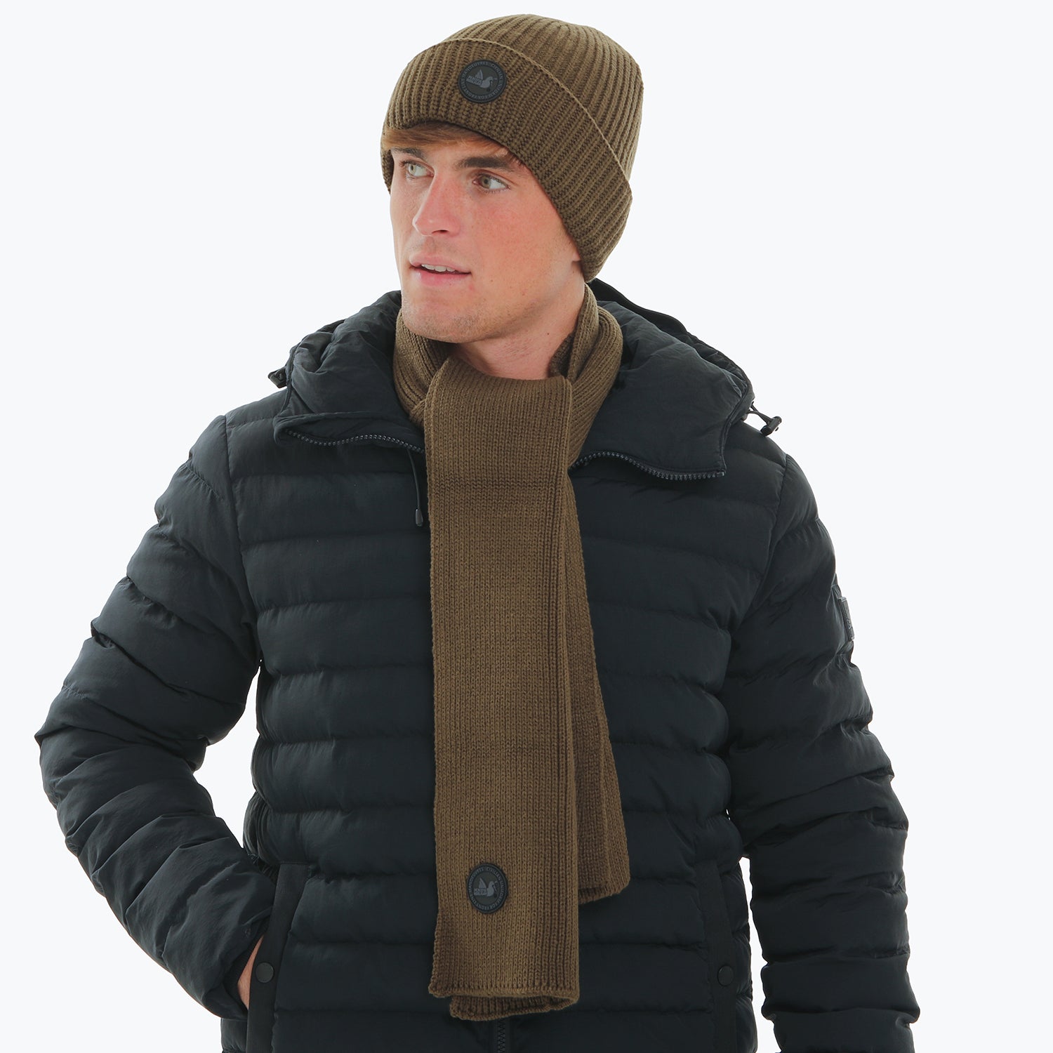 Ribbed Scarf Khaki - Peaceful Hooligan 