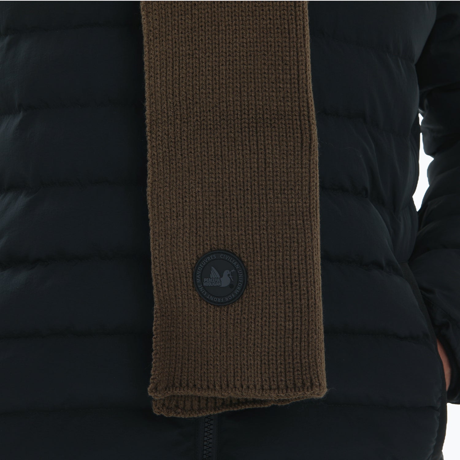 Ribbed Scarf Khaki - Peaceful Hooligan 