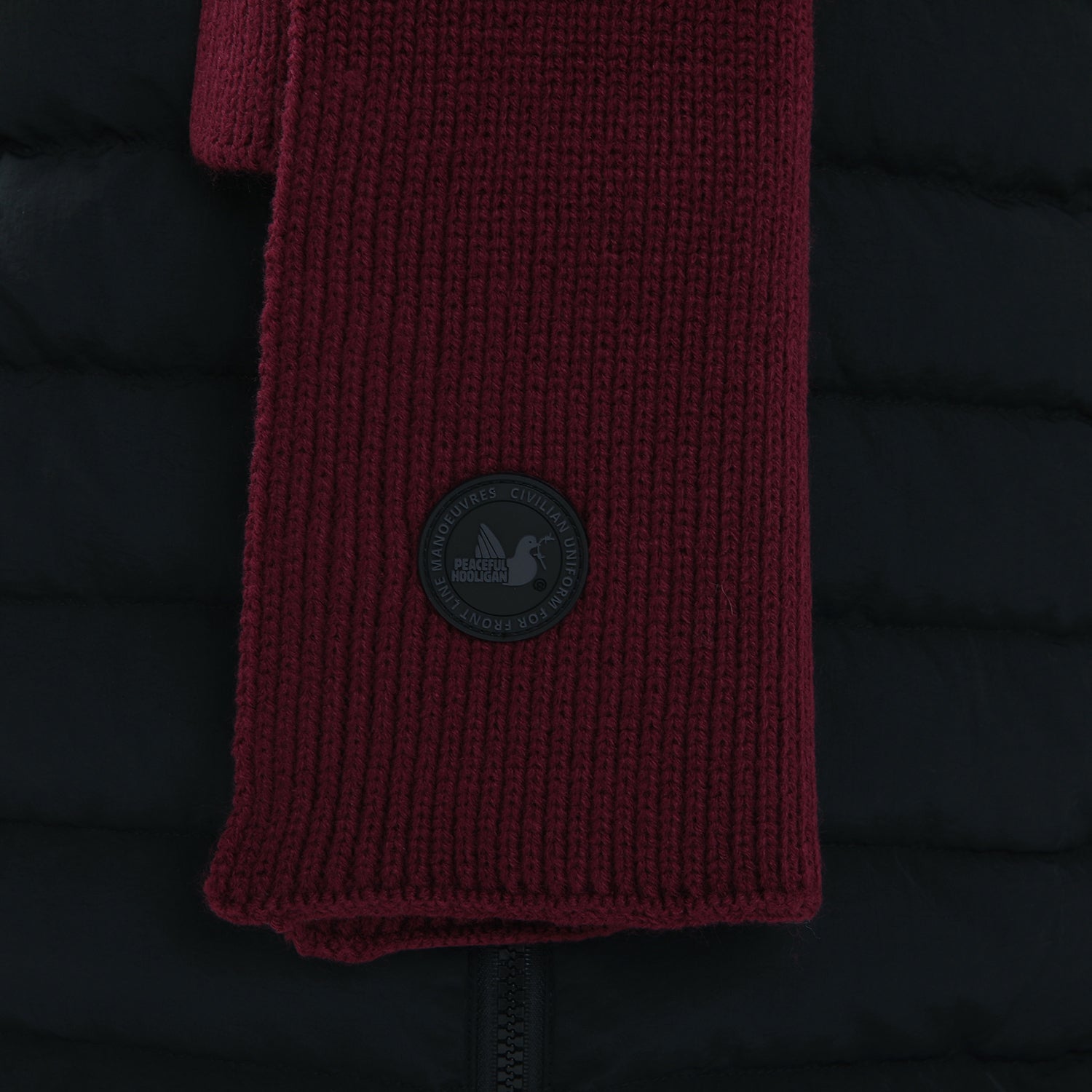 Ribbed Scarf Wine - Peaceful Hooligan 