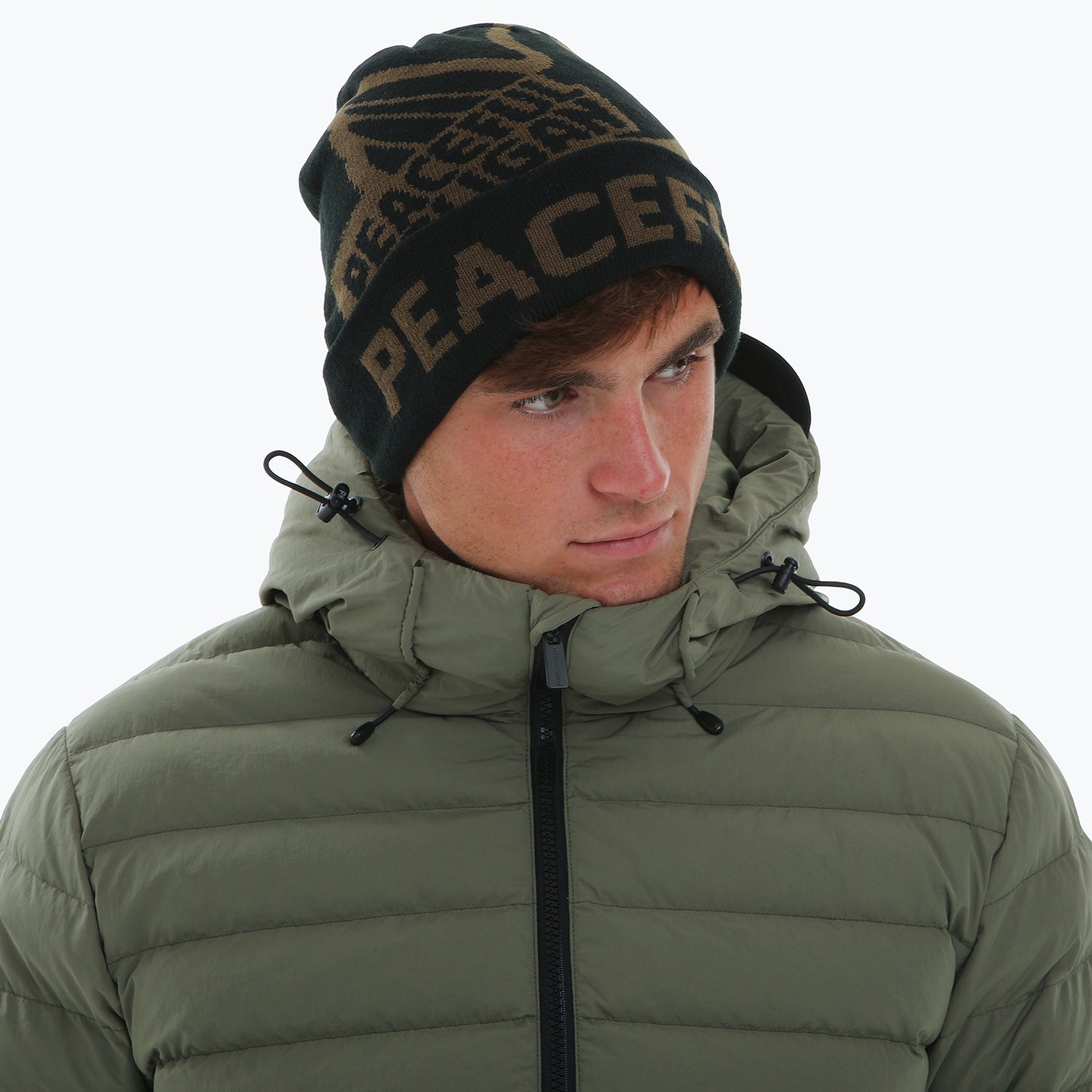 Terrain Beanie Black / Khaki - Peaceful Hooligan 