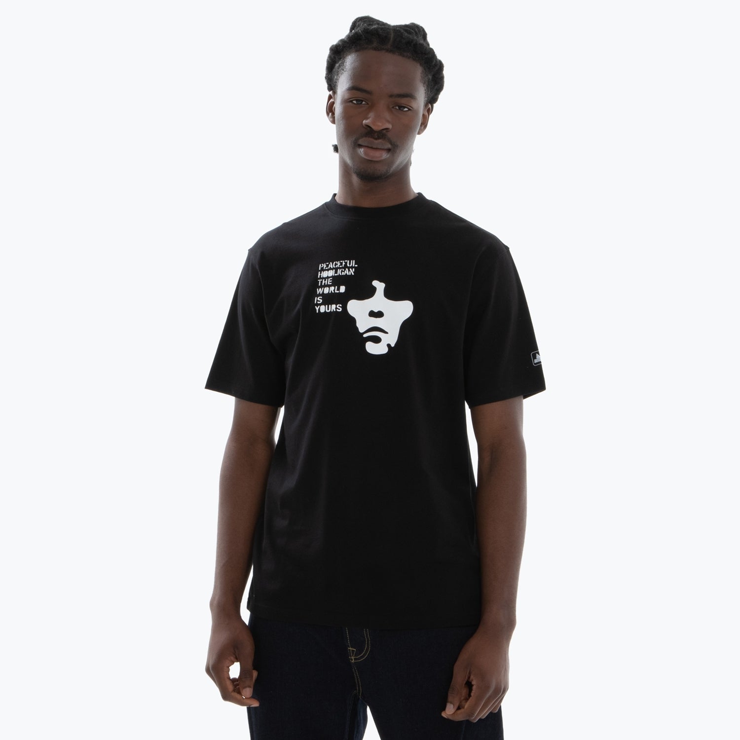 Brown T-Shirt Black - Peaceful Hooligan 