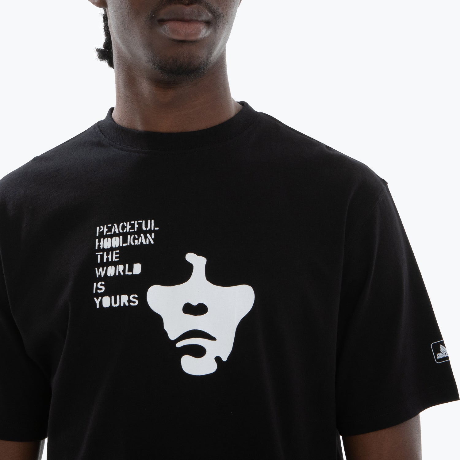 Brown T-Shirt Black - Peaceful Hooligan 