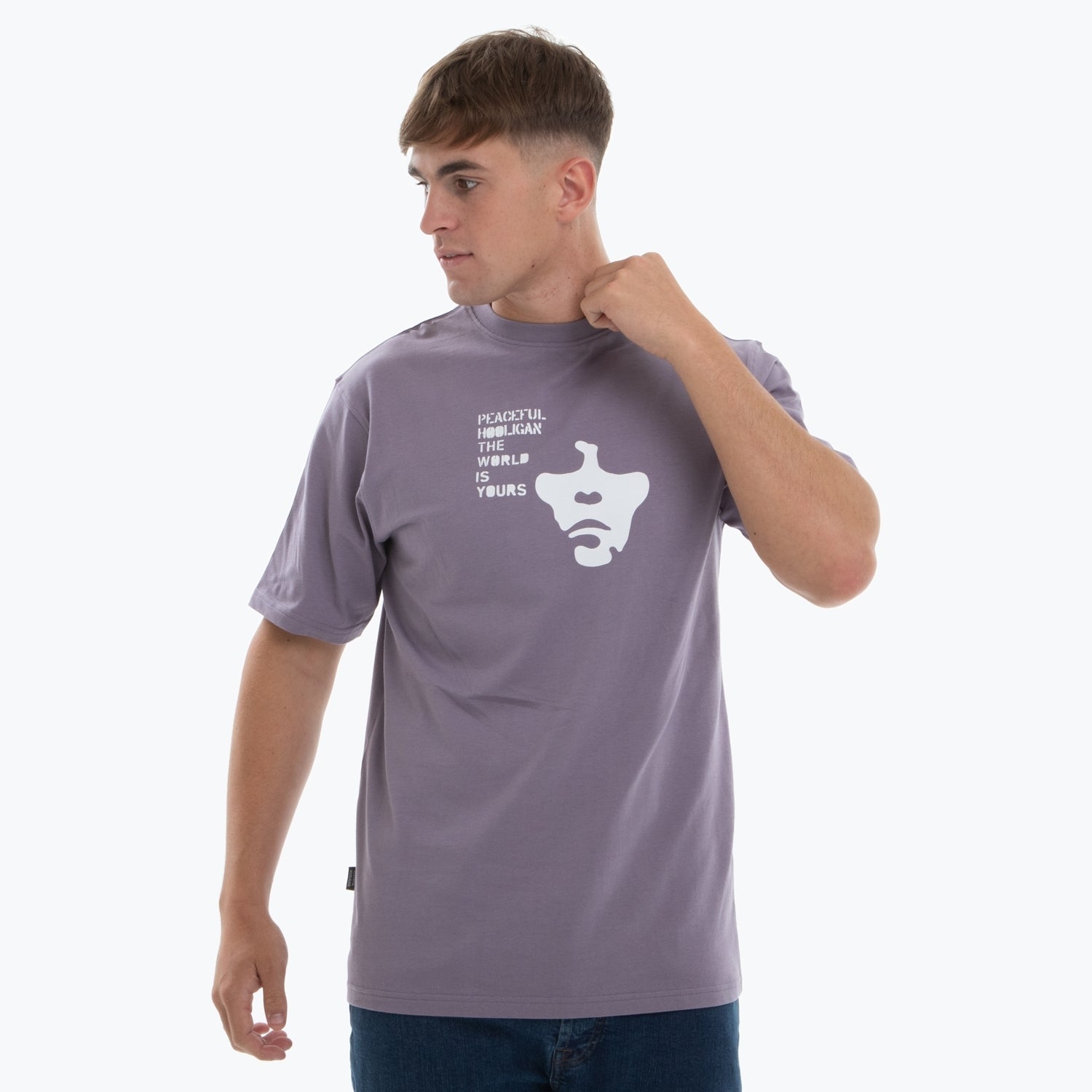 Brown T-Shirt Mauve - Peaceful Hooligan 