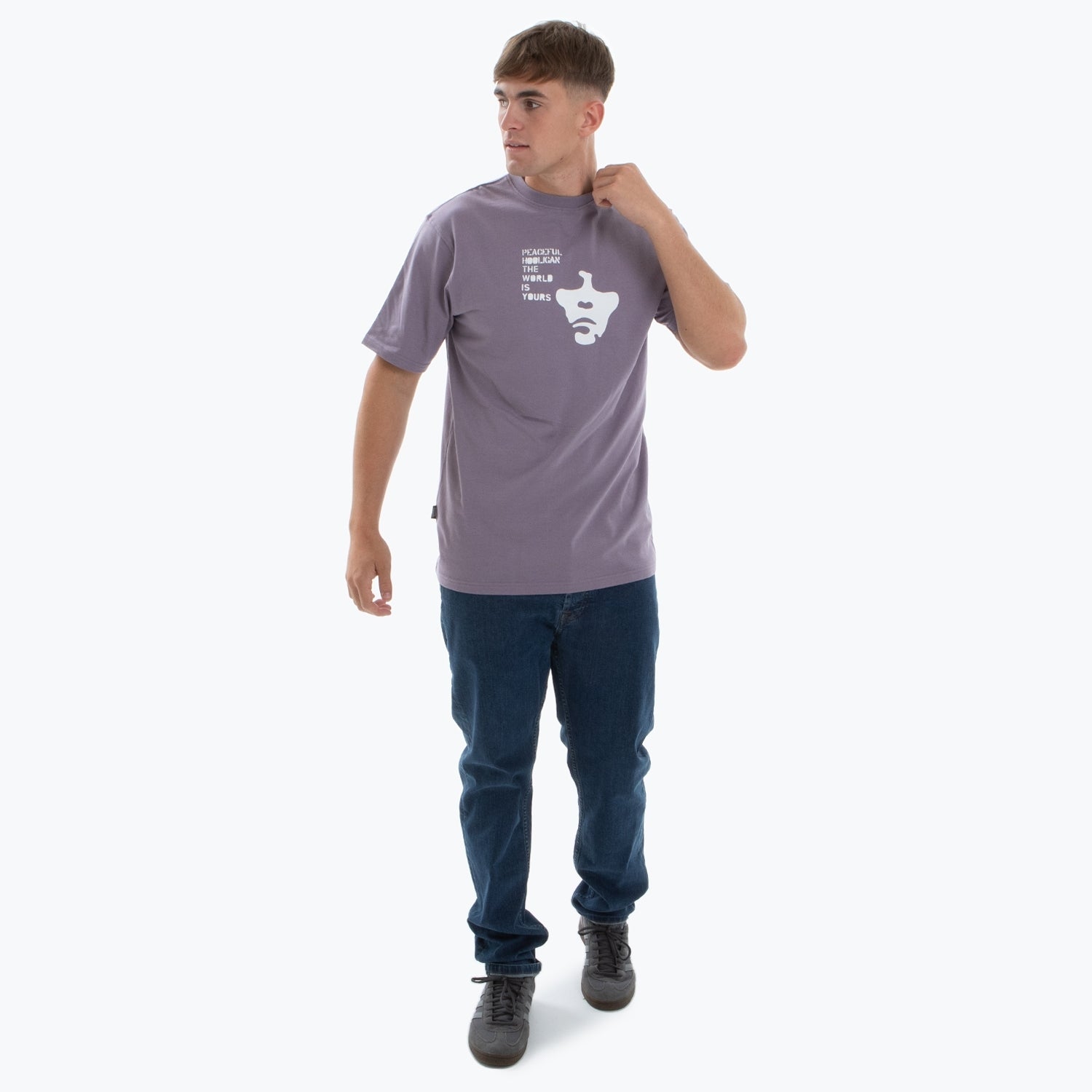 Brown T-Shirt Mauve - Peaceful Hooligan 