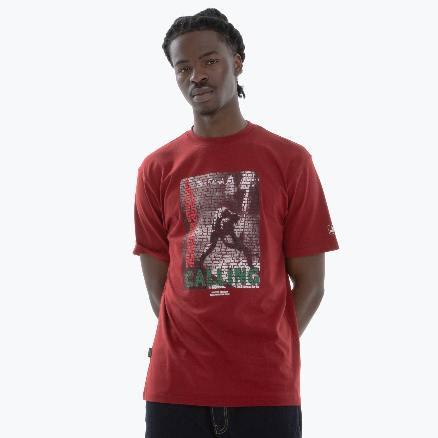 Clash T-Shirt Dark Red - Peaceful Hooligan 