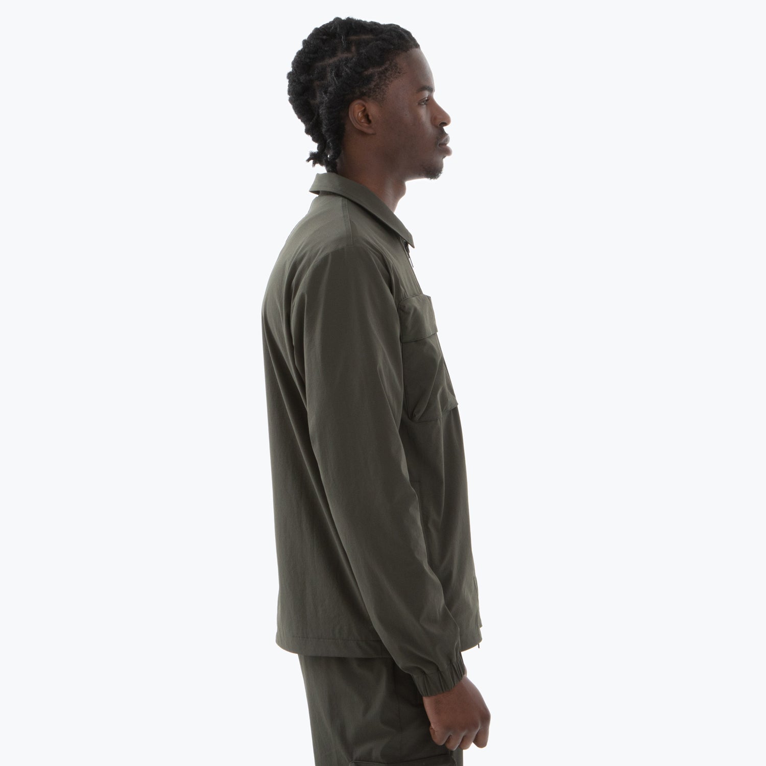 Hawthorn Overshirt Dark Khaki - Peaceful Hooligan 