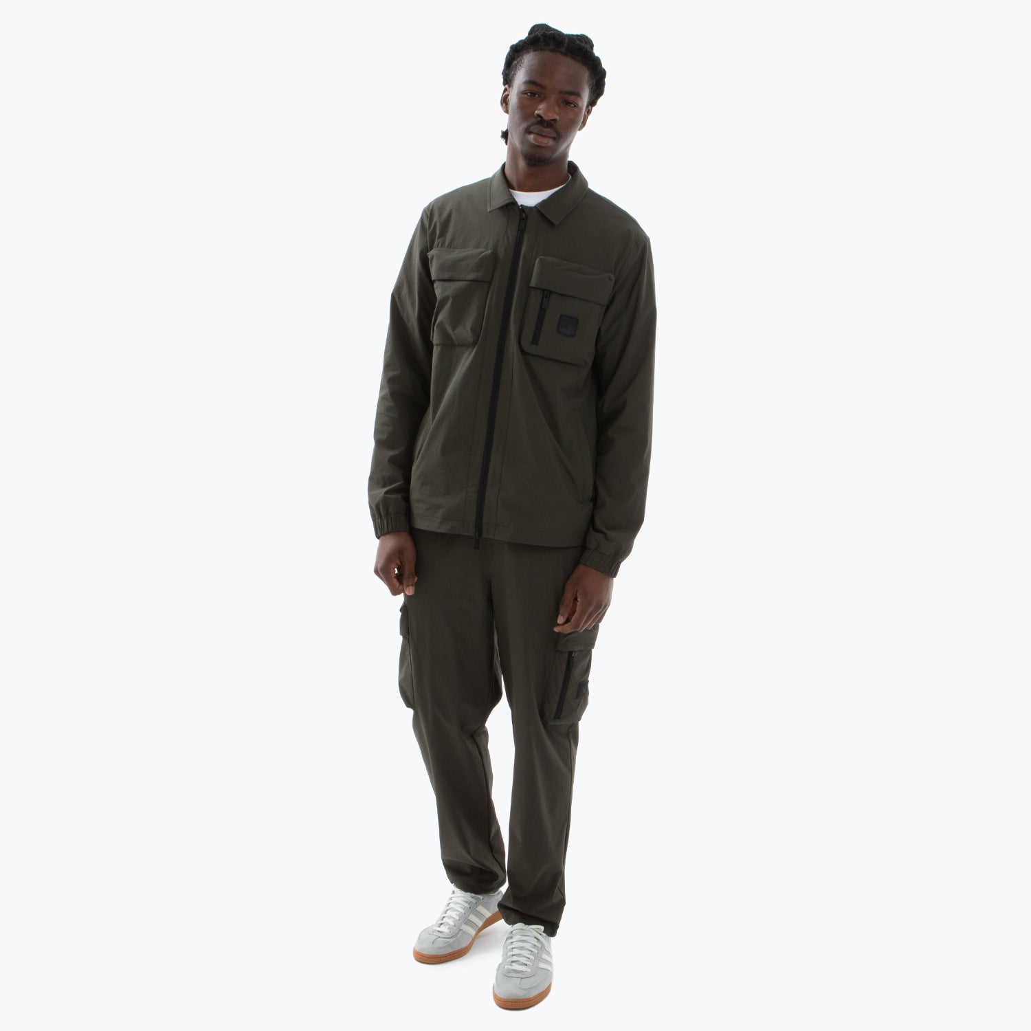 Hawthorn Overshirt Dark Khaki - Peaceful Hooligan 