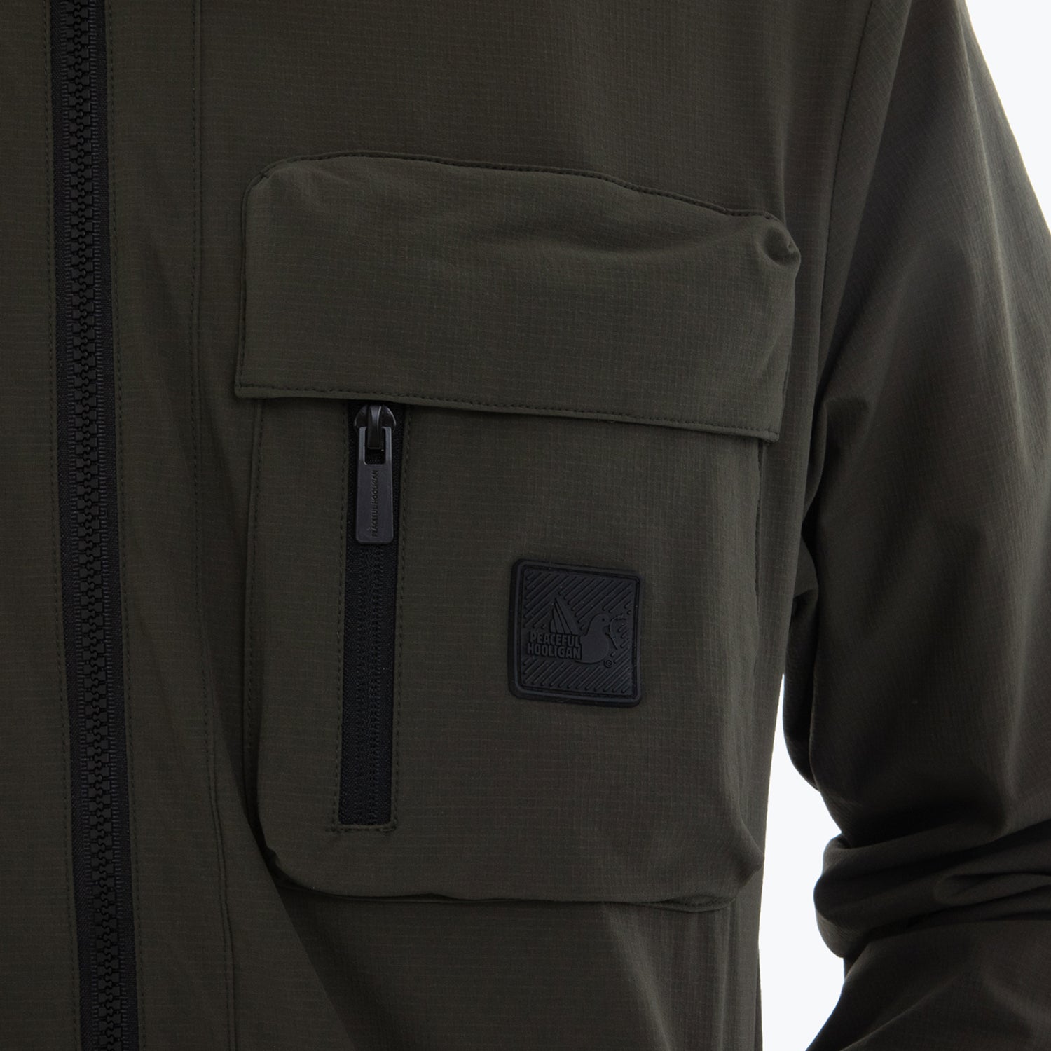 Hawthorn Overshirt Dark Khaki - Peaceful Hooligan 