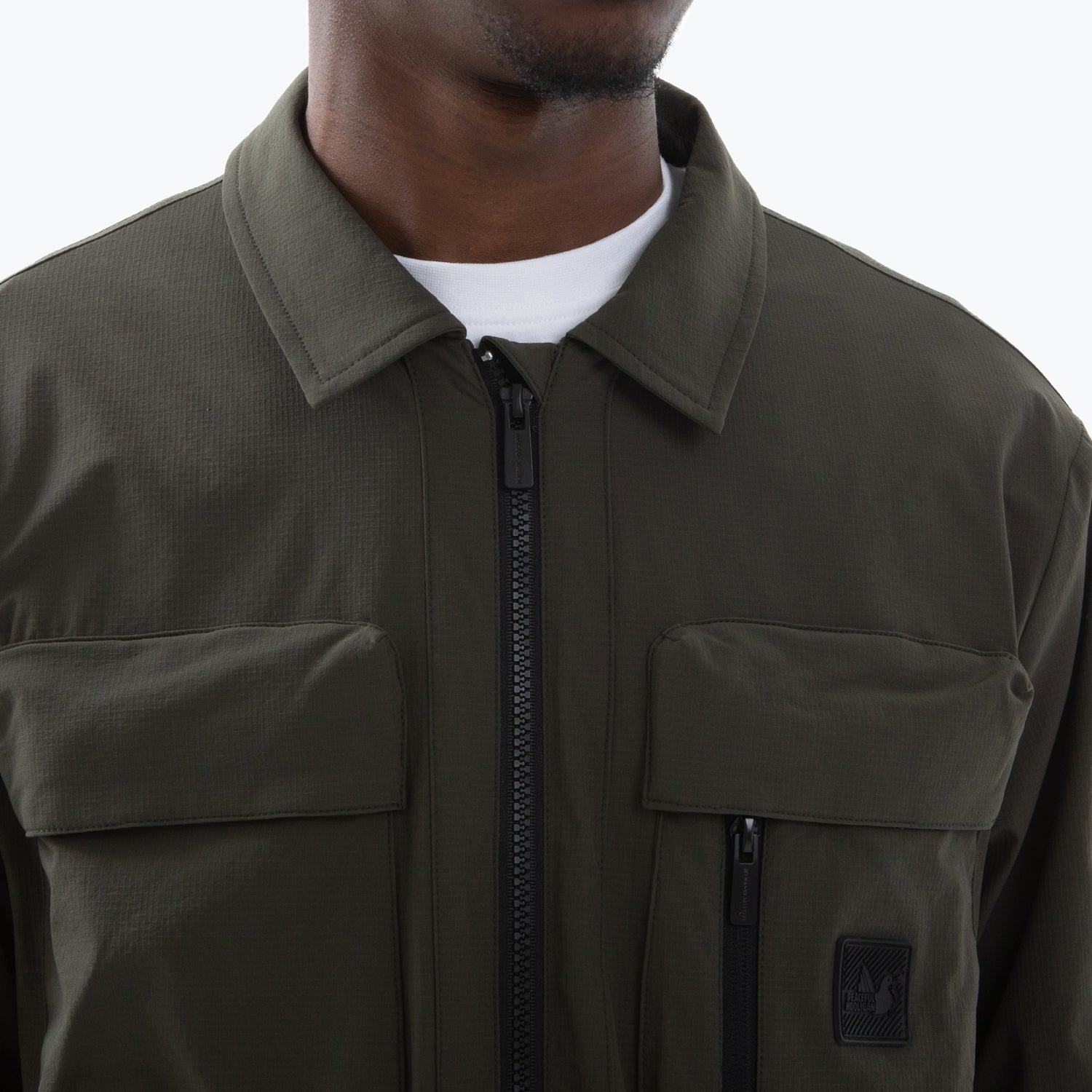 Hawthorn Overshirt Dark Khaki - Peaceful Hooligan 