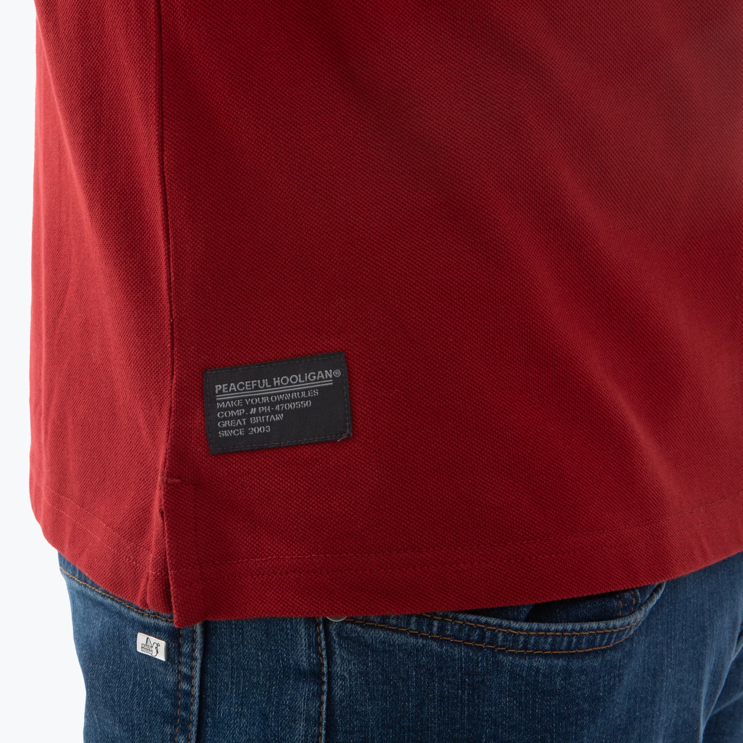 Lex LS Polo Dark Red - Peaceful Hooligan 