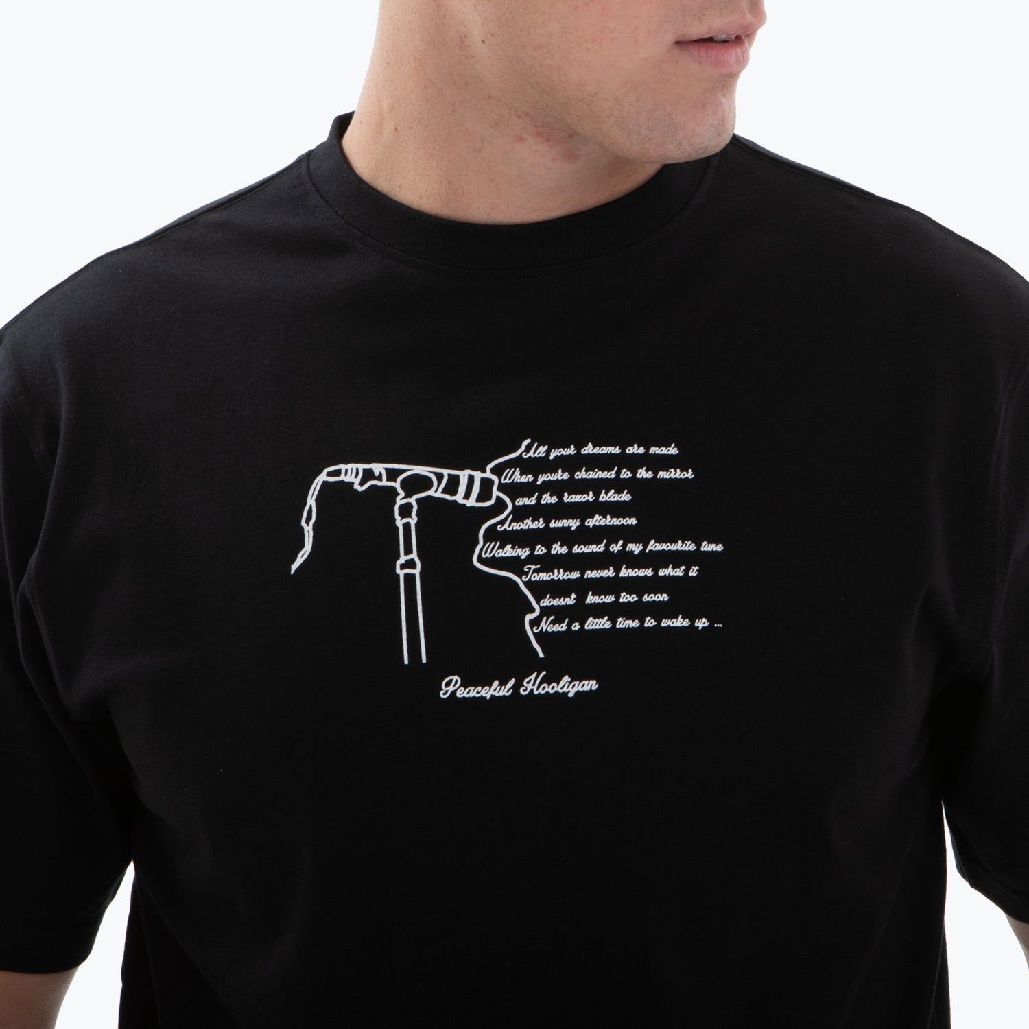 Liam T-Shirt Black - Peaceful Hooligan 