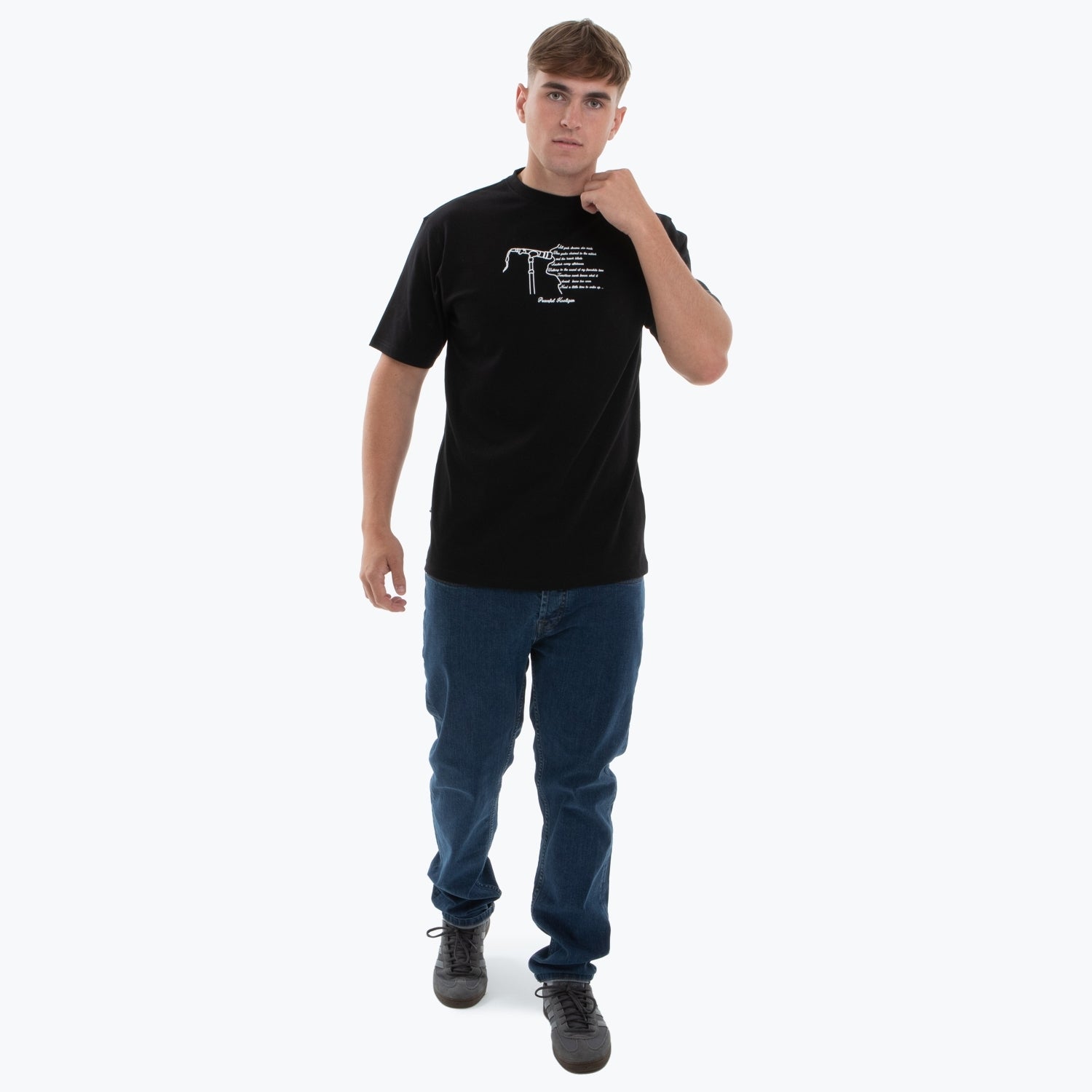 Liam T-Shirt Black - Peaceful Hooligan 