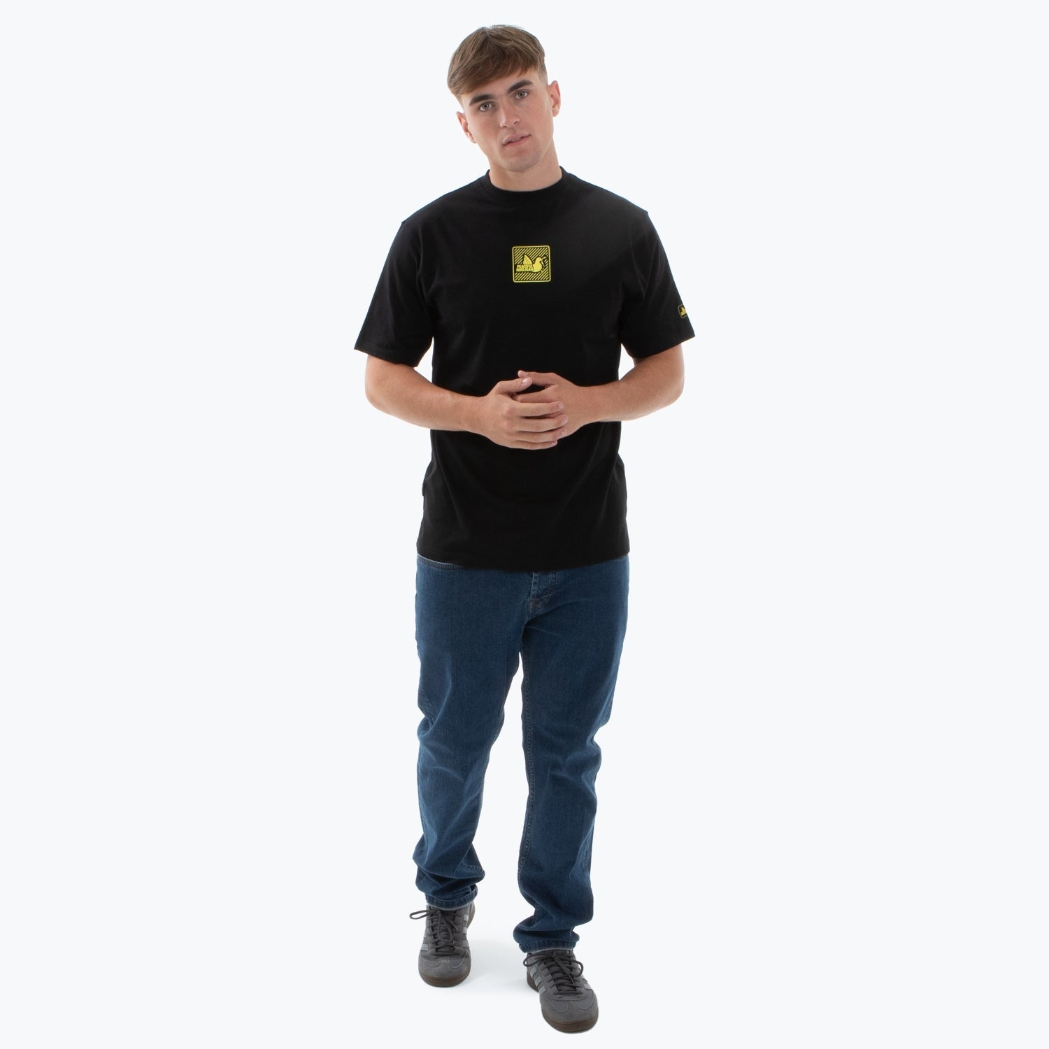 Lines T-Shirt Black - Peaceful Hooligan 