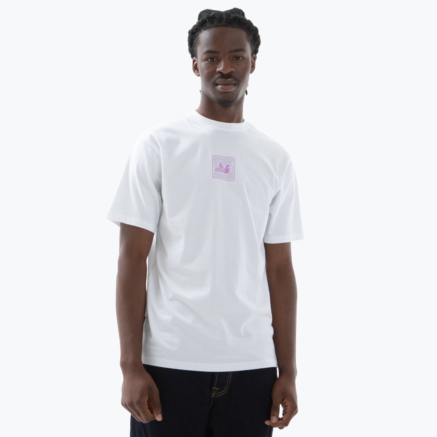 Lines T-Shirt White - Peaceful Hooligan 
