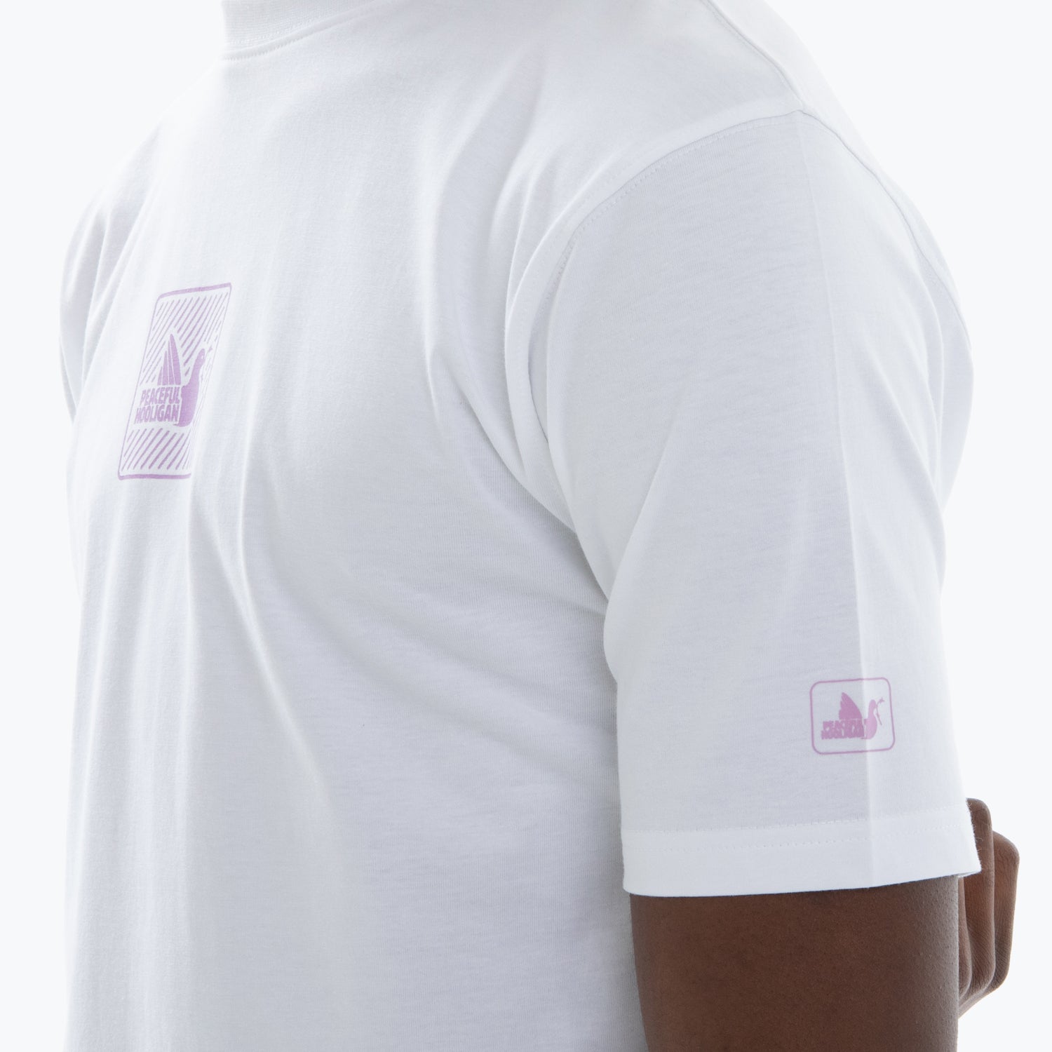 Lines T-Shirt White - Peaceful Hooligan 