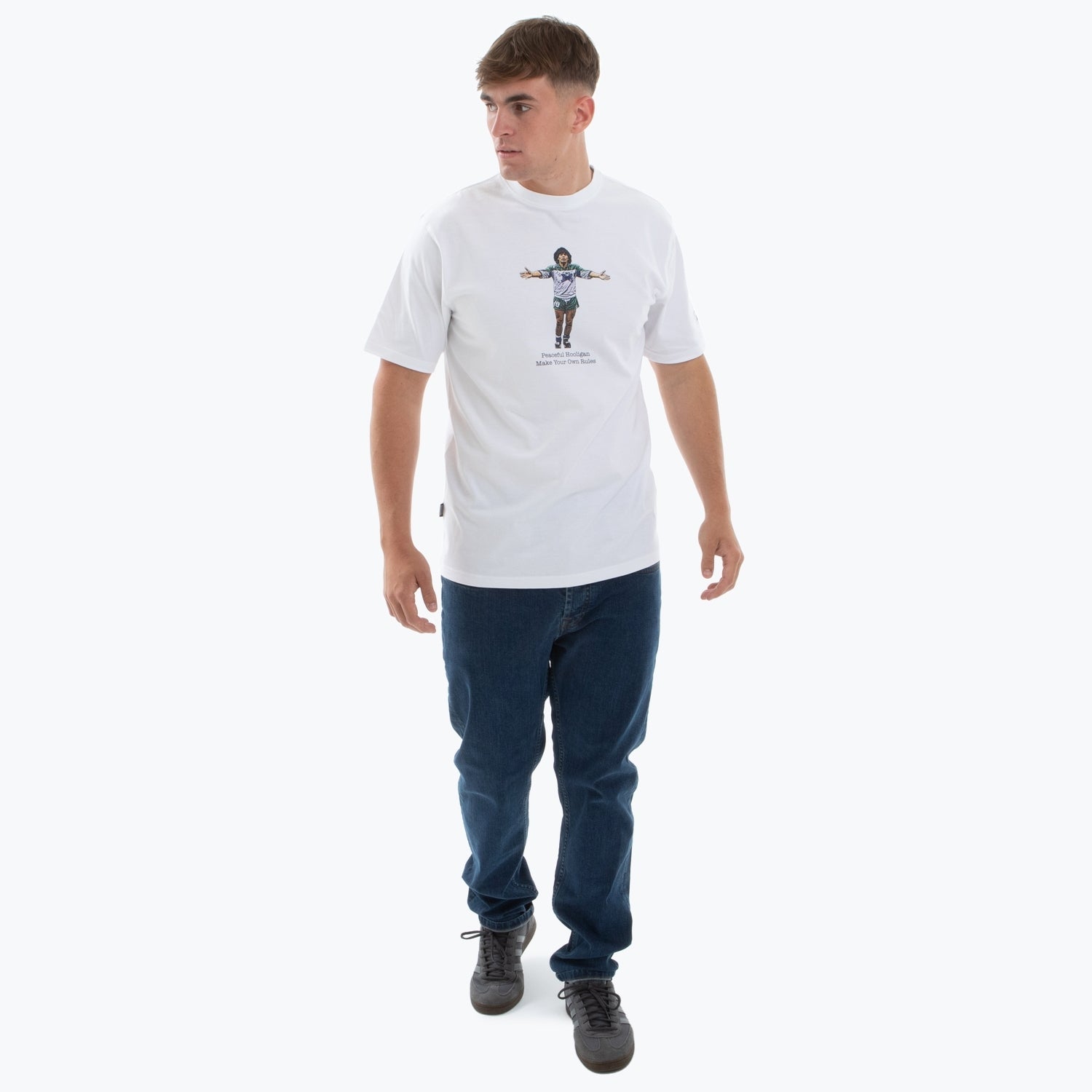 Maradona T-Shirt White - Peaceful Hooligan 
