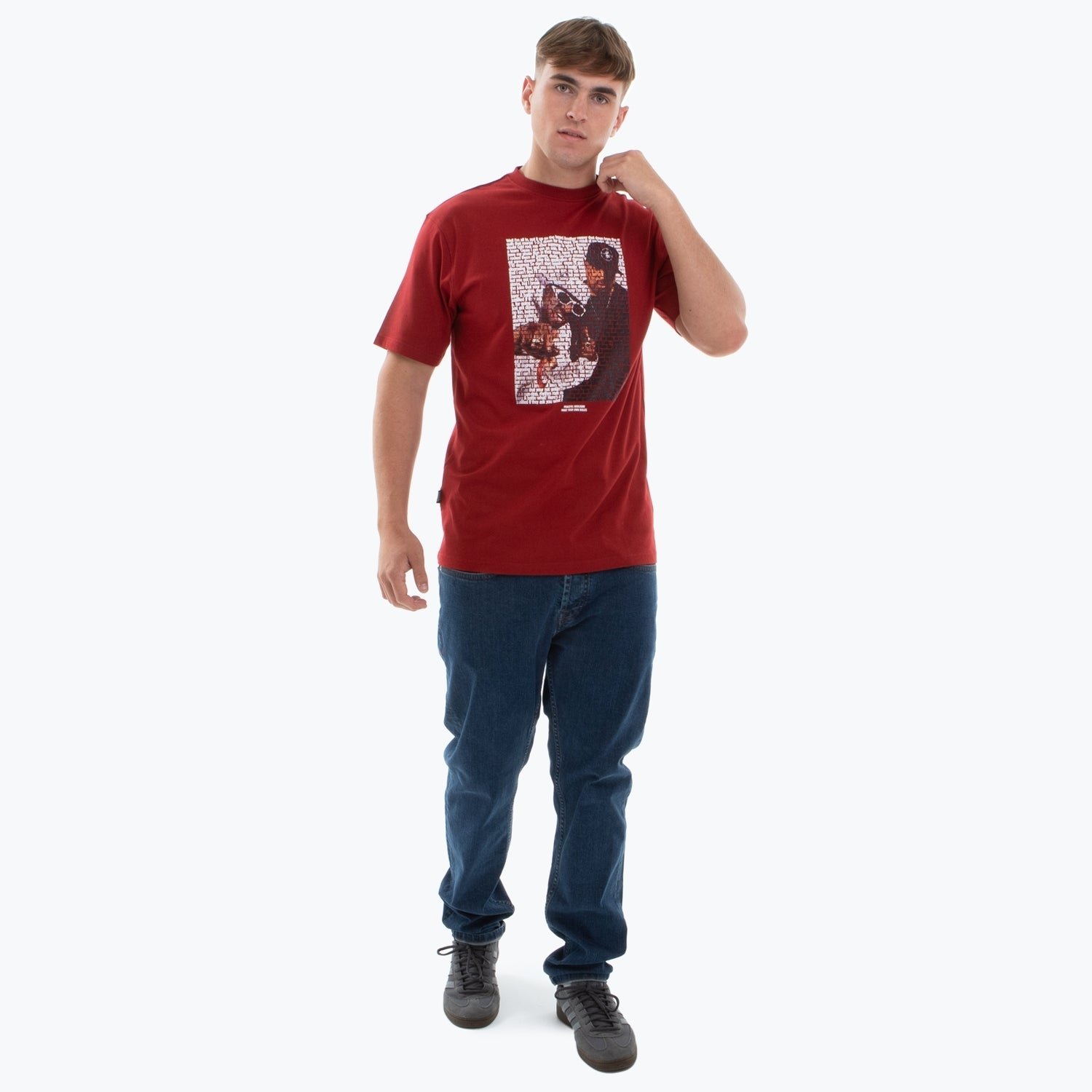 No 1 T-Shirt Dark Red - Peaceful Hooligan 