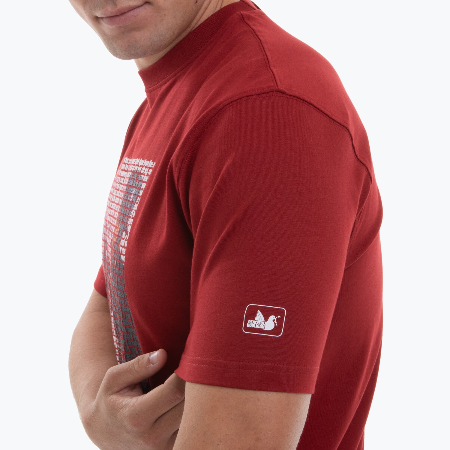 No 1 T-Shirt Dark Red - Peaceful Hooligan 