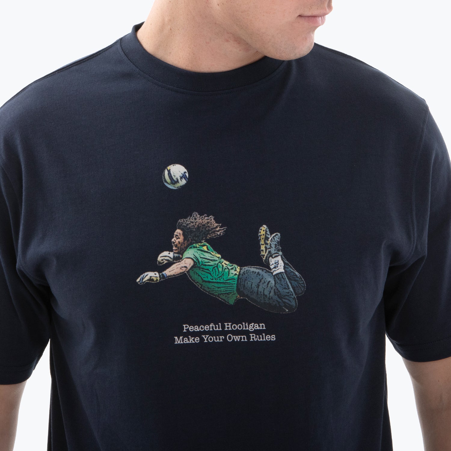 Rene T-Shirt Navy - Peaceful Hooligan 
