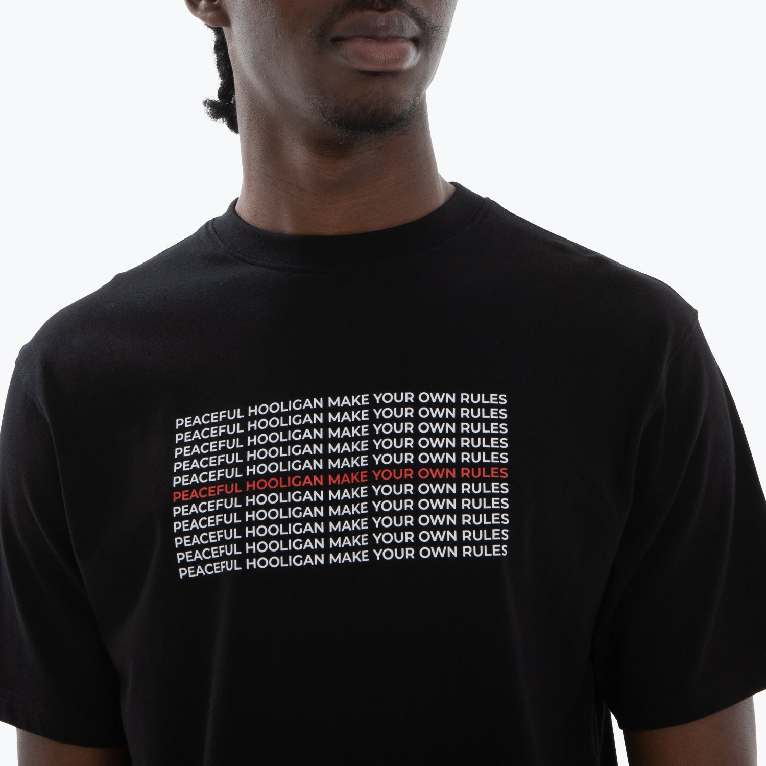 Rules T-Shirt Black - Peaceful Hooligan 