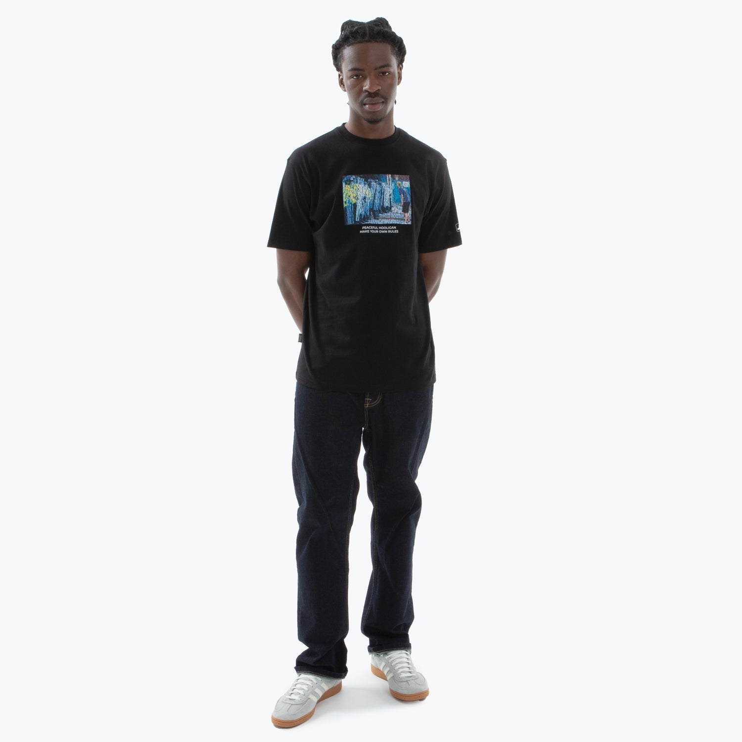 Stand Off T-Shirt Black - Peaceful Hooligan 