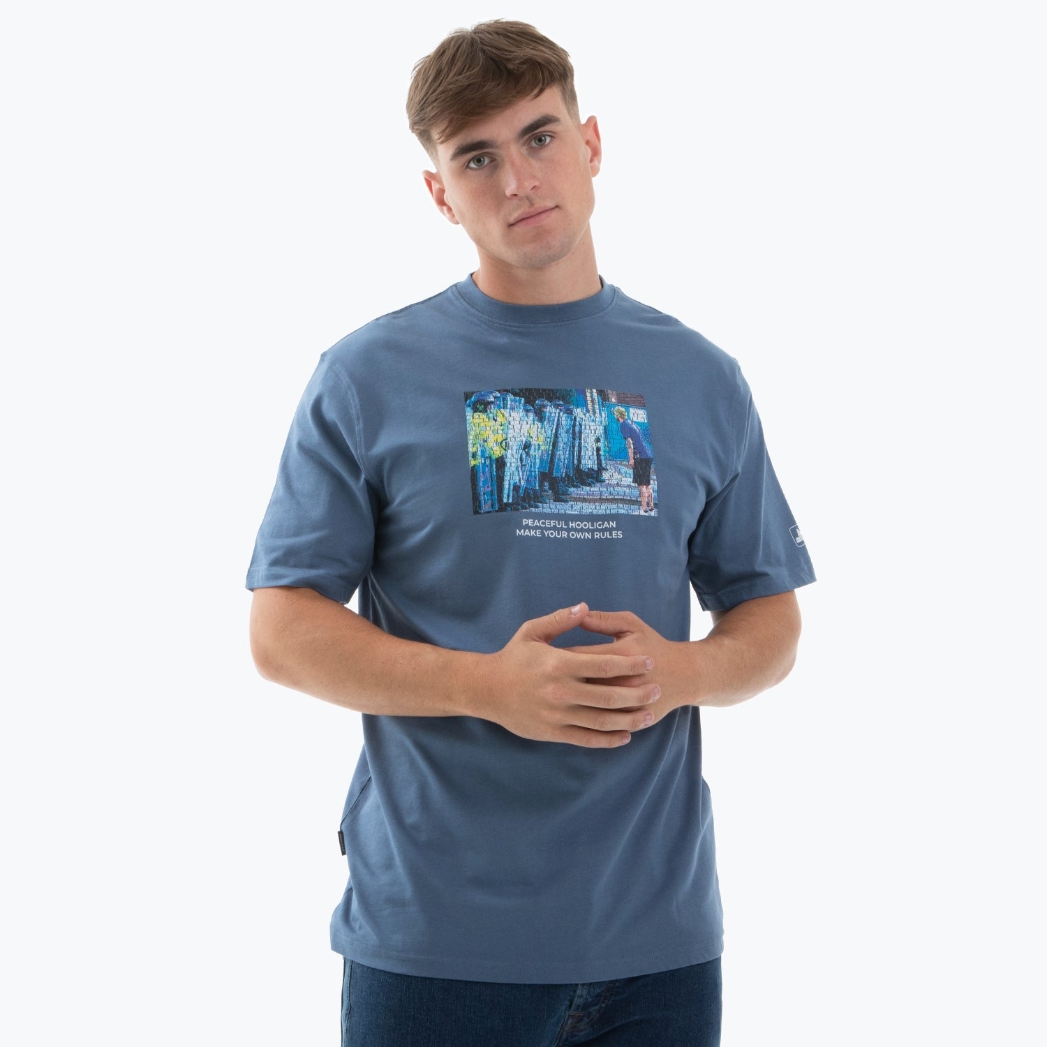 Stand Off T-Shirt Copen Blue - Peaceful Hooligan 