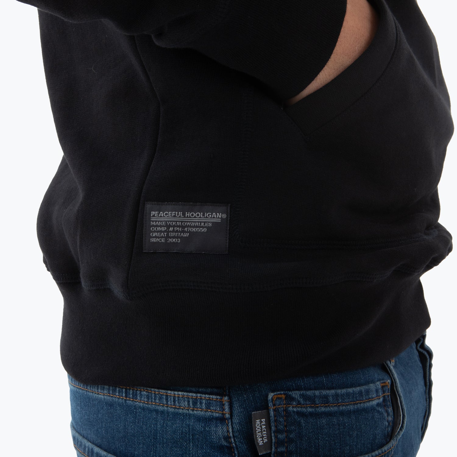 State Hoodie Black - Peaceful Hooligan 