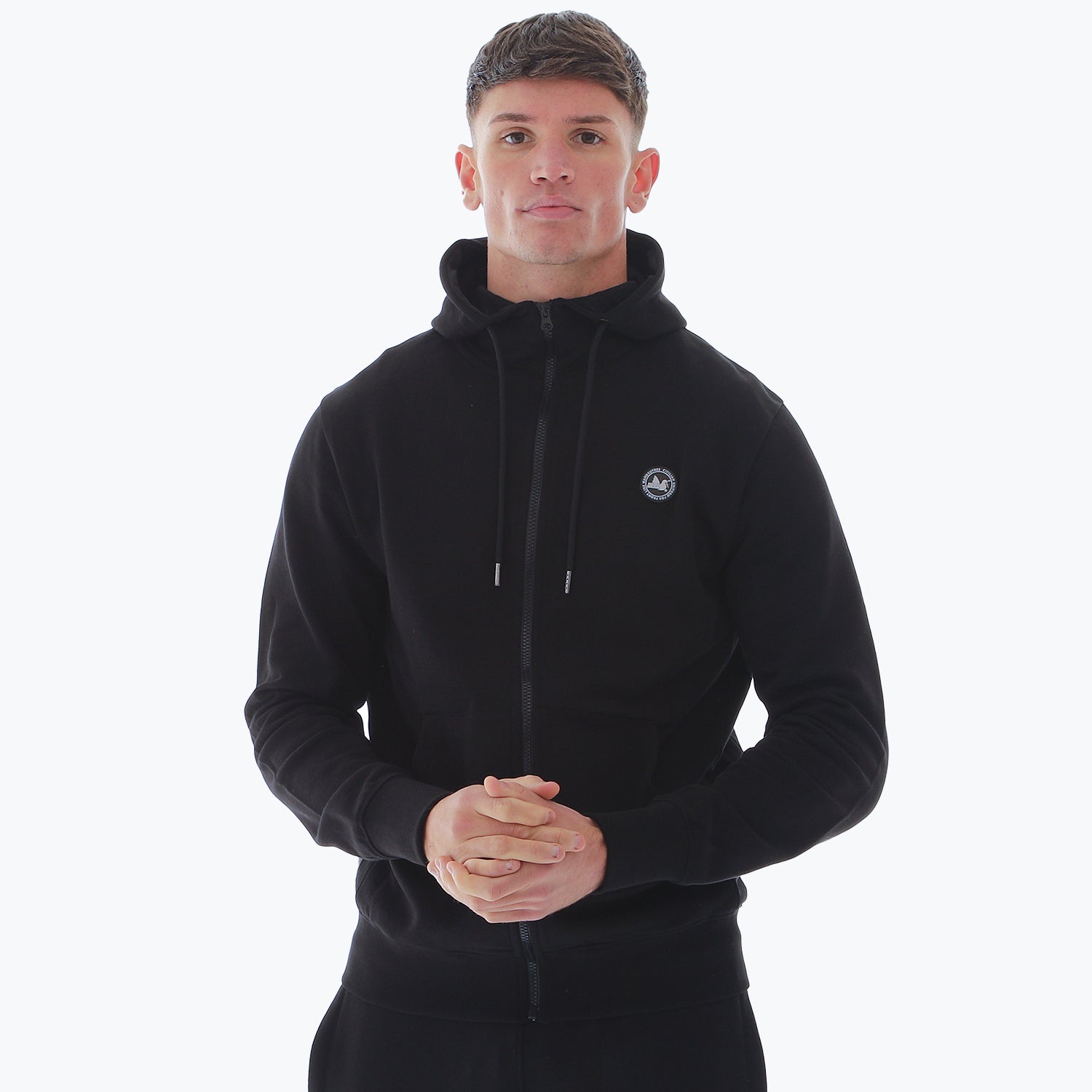Athletic Zip Hoodie Black