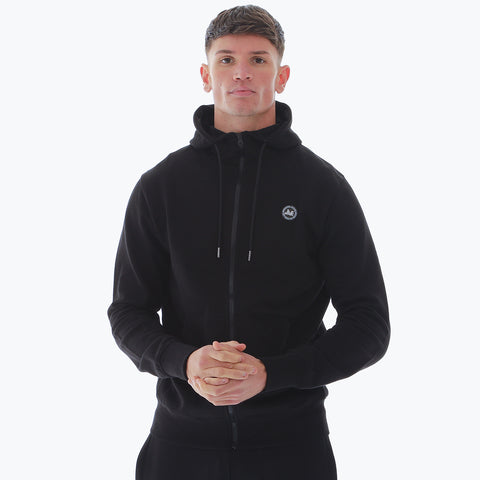 Athletic Zip Hoodie Black