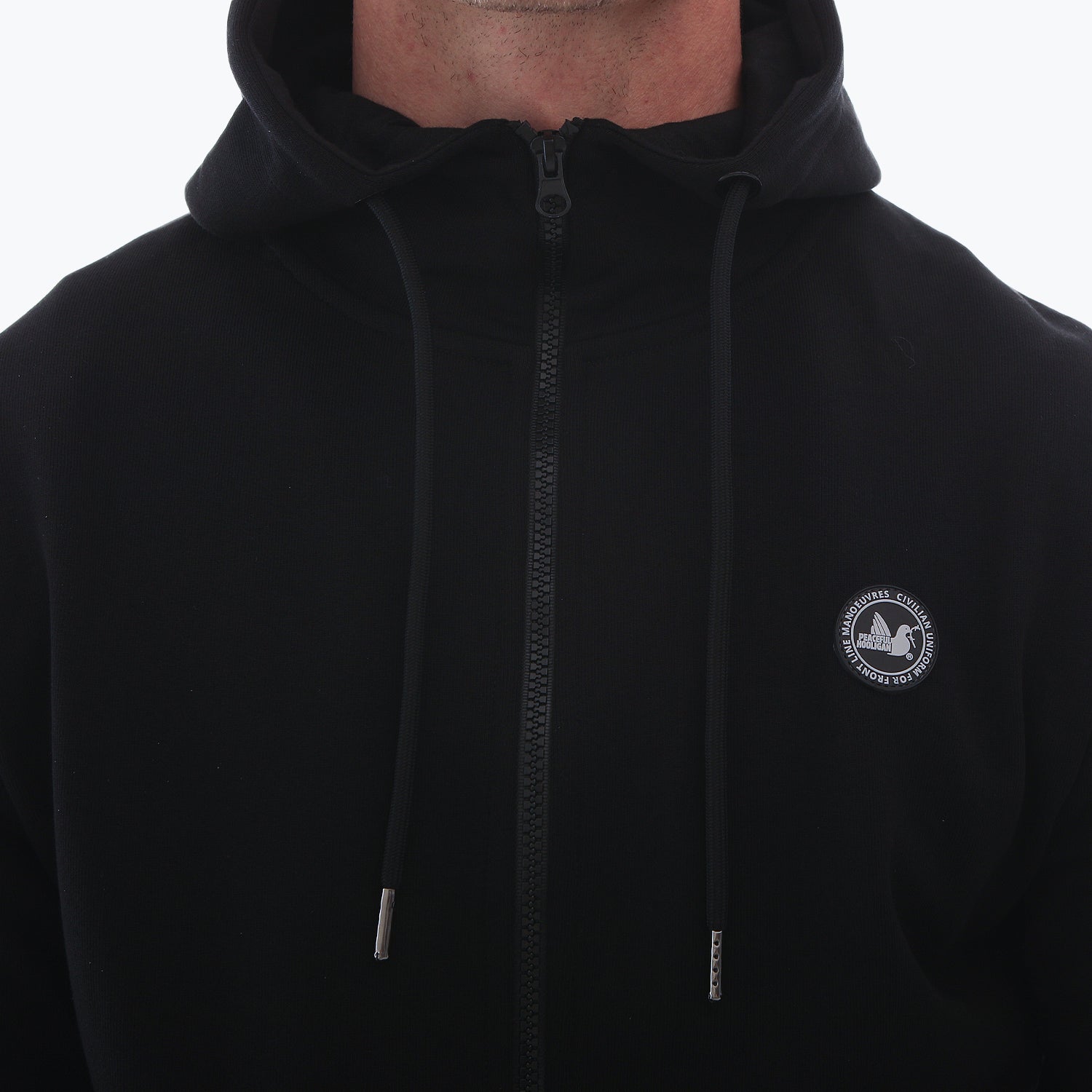 Athletic Zip Hoodie Black