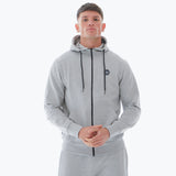 Athletic Zip Hoodie Marl Grey