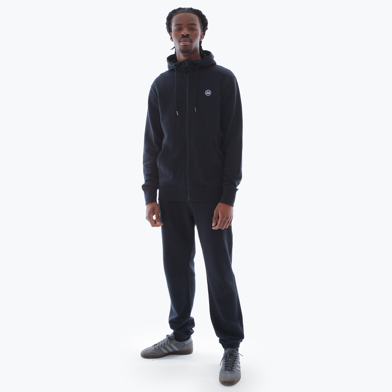 Athletic Zip Hoodie Navy