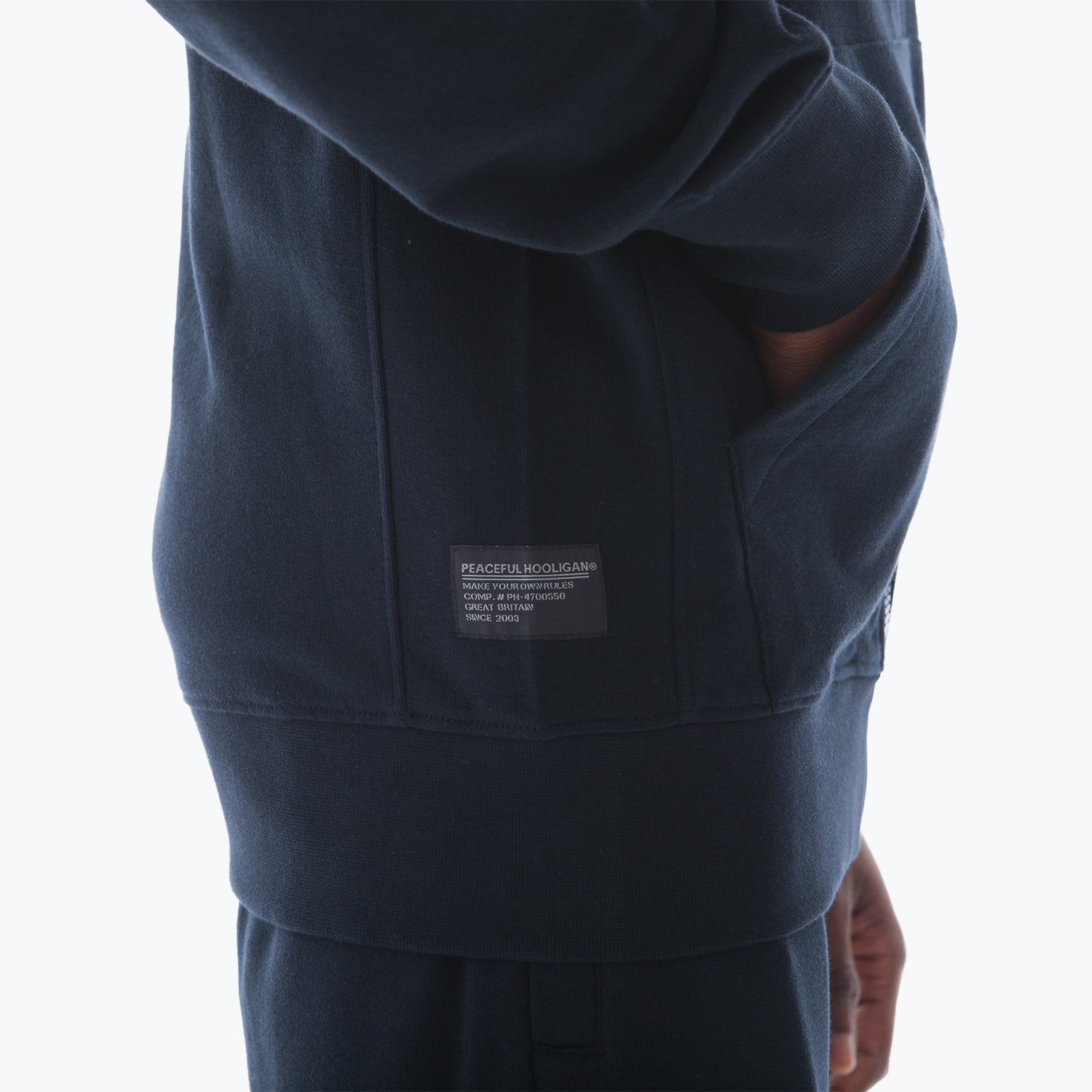 Athletic Zip Hoodie Navy