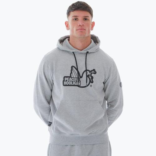 Outline Hoodie Marl Grey