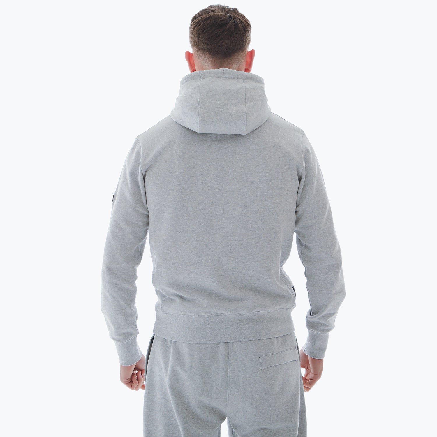 Outline Hoodie Marl Grey