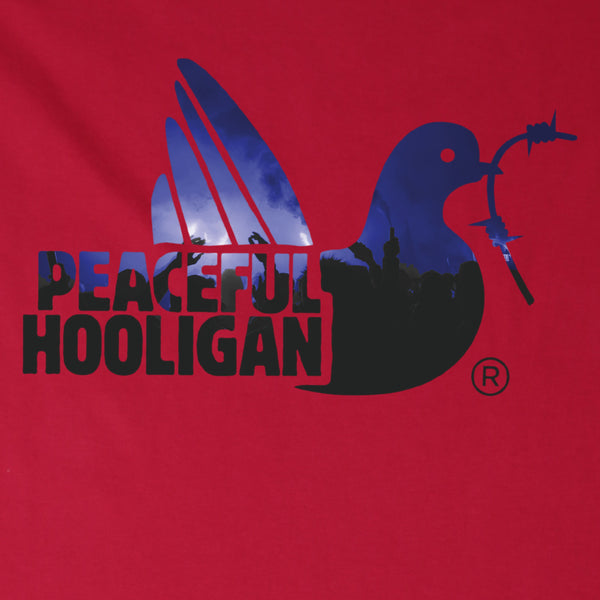 Crowd T-Shirt Persian Red - Peaceful Hooligan 