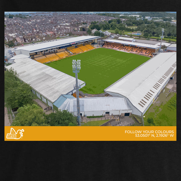 The Park (Port Vale) T-Shirt Black - Peaceful Hooligan 