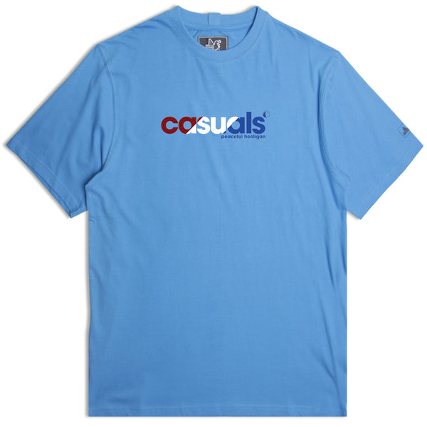 Casuals T-Shirt Azure Blue - Peaceful Hooligan 