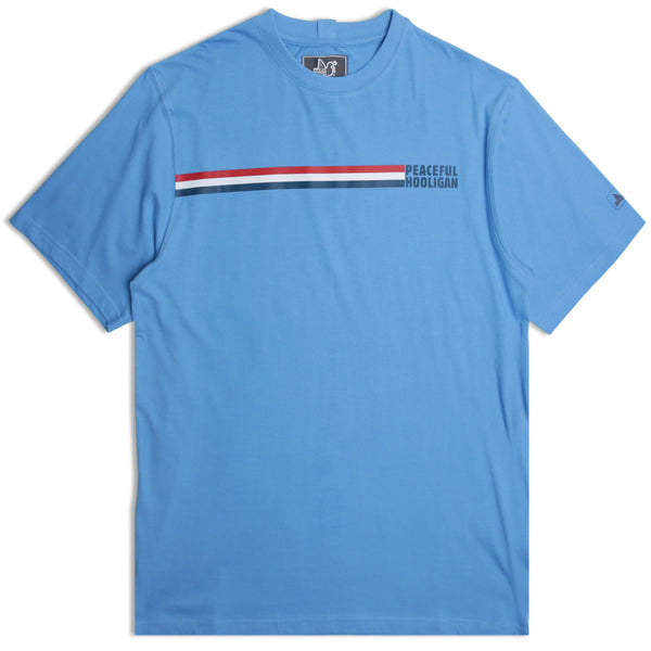 Collins T-Shirt Azure Blue - Peaceful Hooligan 