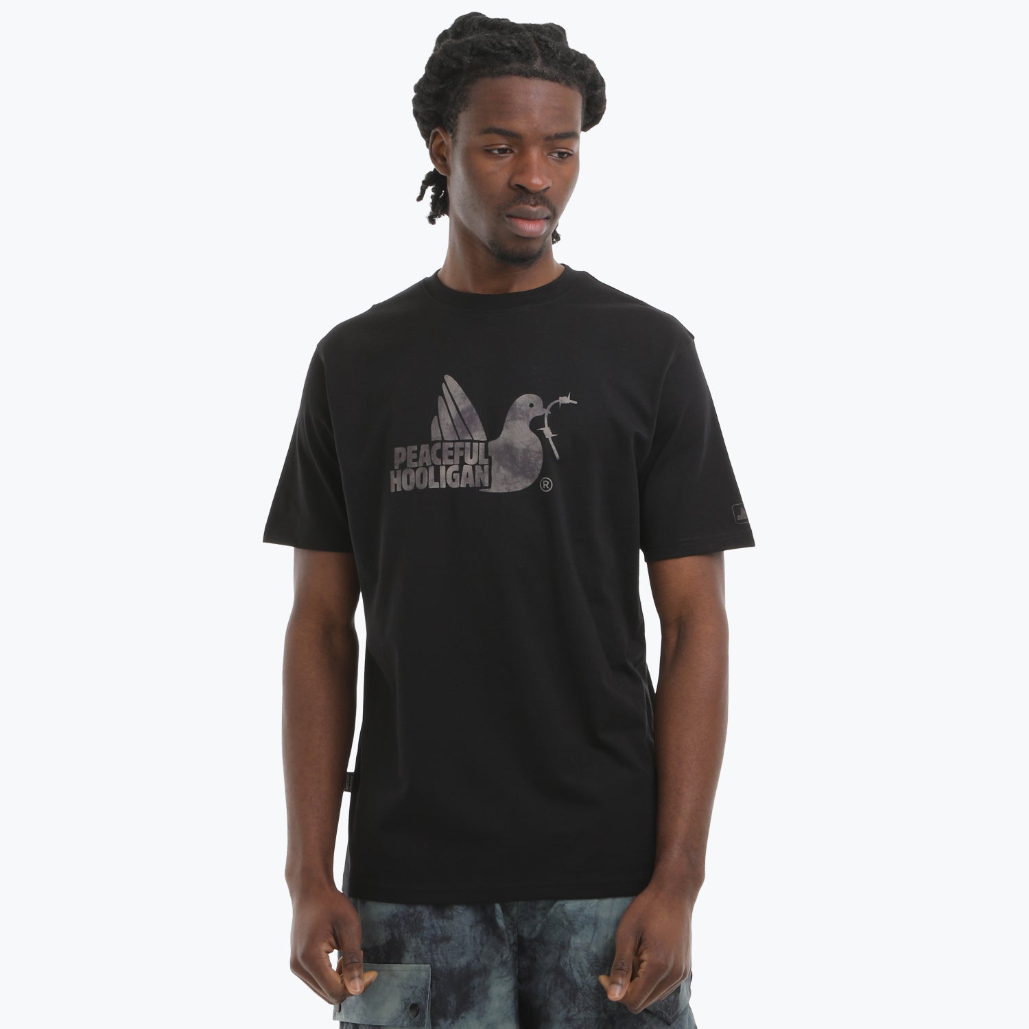 Dove Camo T-Shirt Black/Mediterranean