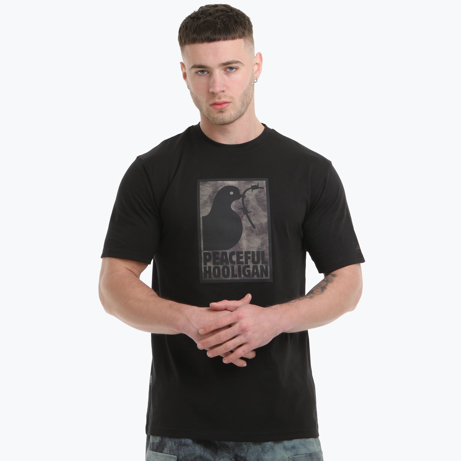 Framed Camo T-Shirt Black/Mediterranean