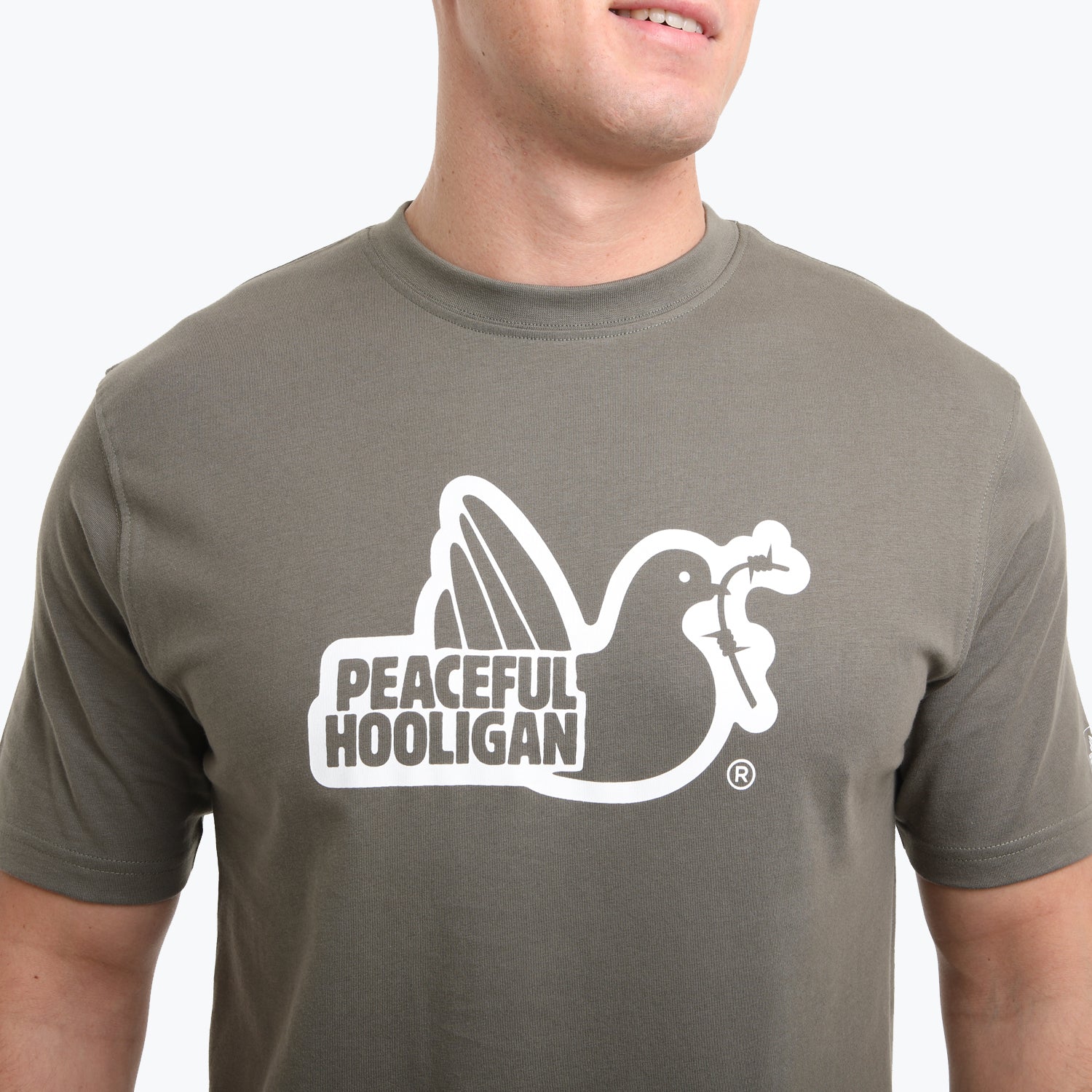 Outline T-Shirt Dusky Olive