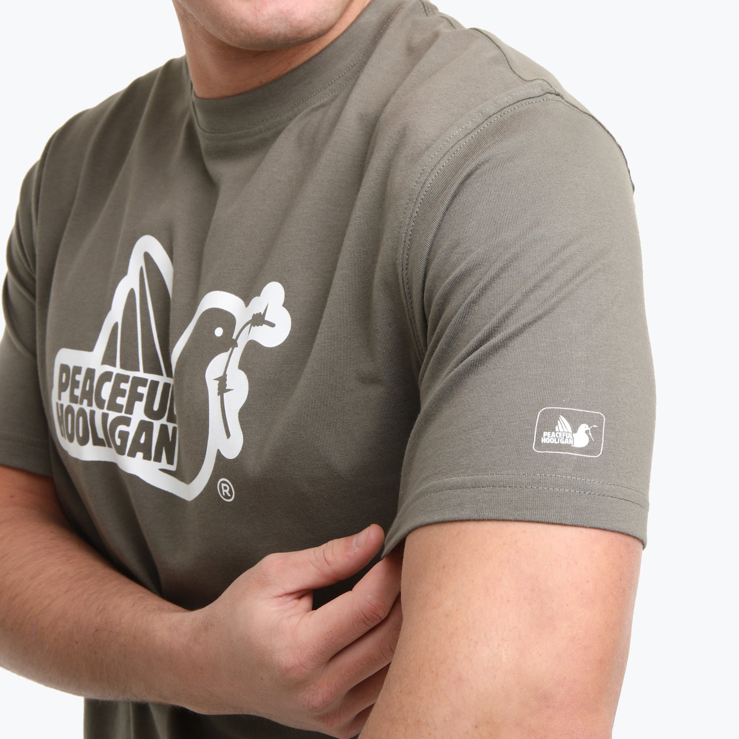Outline T-Shirt Dusky Olive
