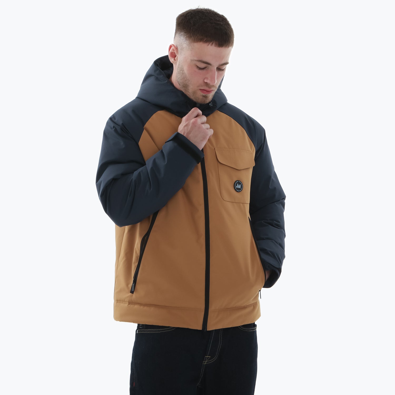 Raid Jacket Sand / Navy - Peaceful Hooligan 