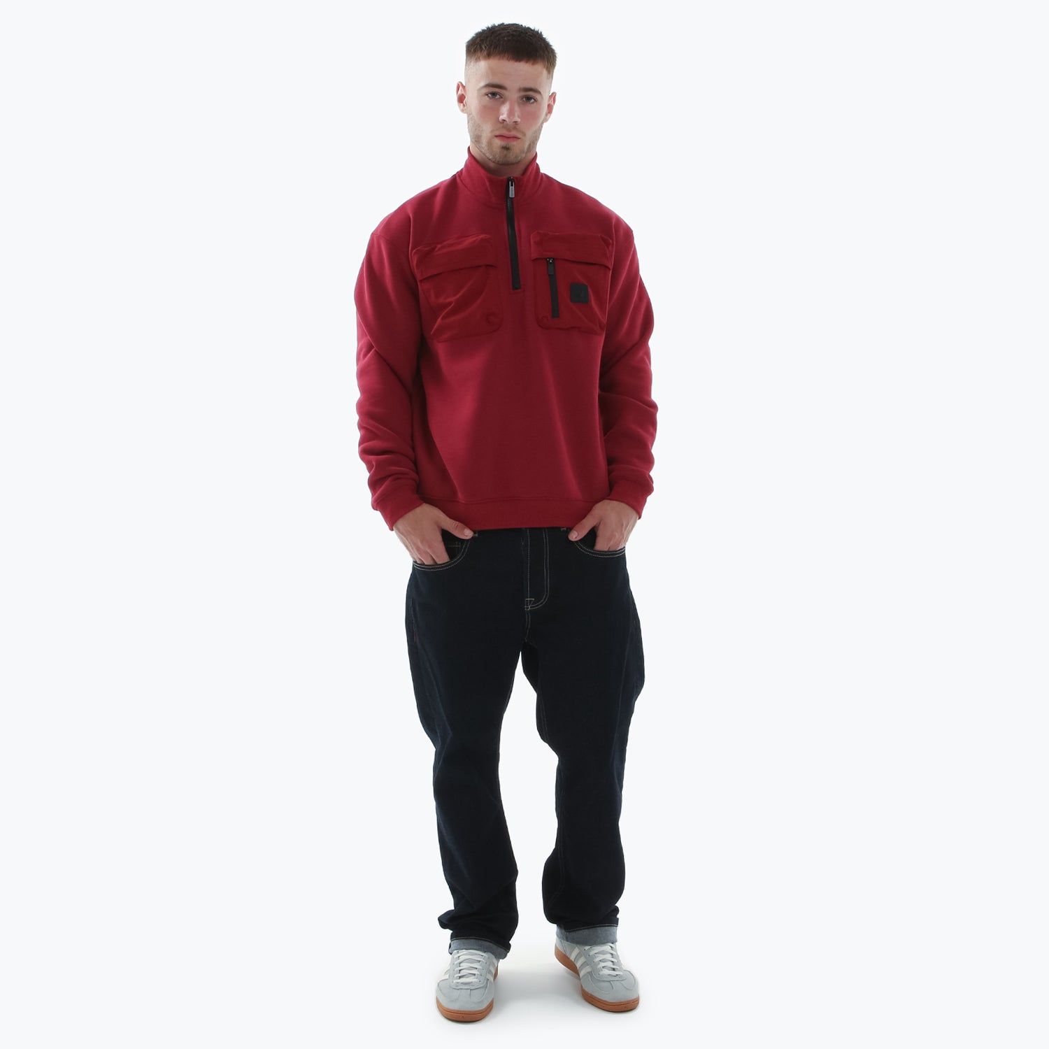Altman Sweatshirt Dark Red - Peaceful Hooligan 
